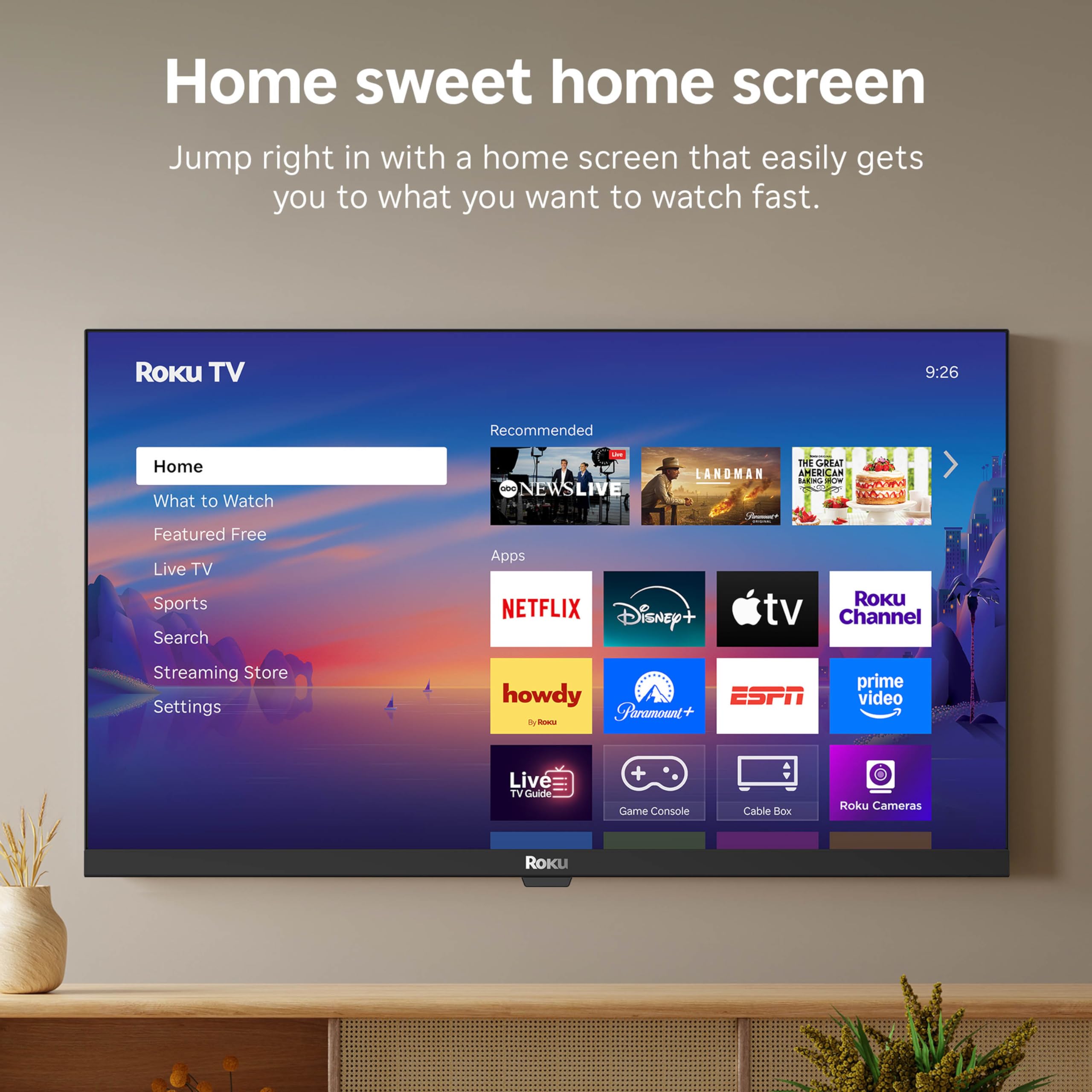 Roku Smart TV 2025 – 24-Inch Select Series, 720p HD TV – Roku TV with Voice Remote – Flat Screen LED Television with Wi-Fi for Streaming Live Local News, Sports, Family Entertainment