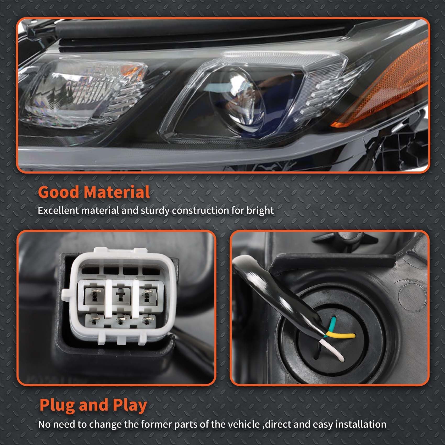 Amazon.com: labwork Headlight Assembly Replacement for Toyota