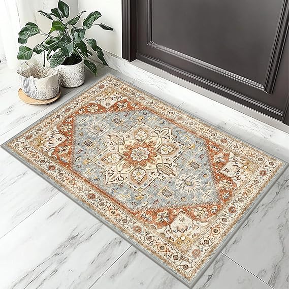 2x3 Entryway Rug 2x3 Washable Area Rugs NonSlip Low Pile