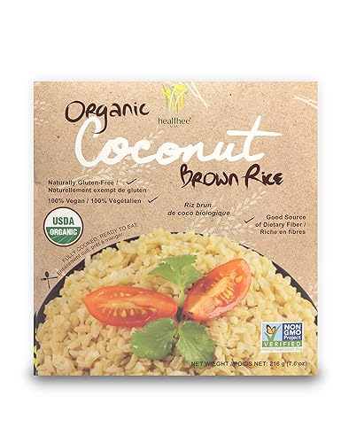 Arroz marrón orgánico Healthee sin gluten totalmente cocido y listo para comer certificado USDA orgánico libre de OMG apto para microondas coco Arroz marrón orgánico Healthee sin gluten totalmente cocido y listo para comer certificado USDA orgánico libre de OMG apto para microondas coco