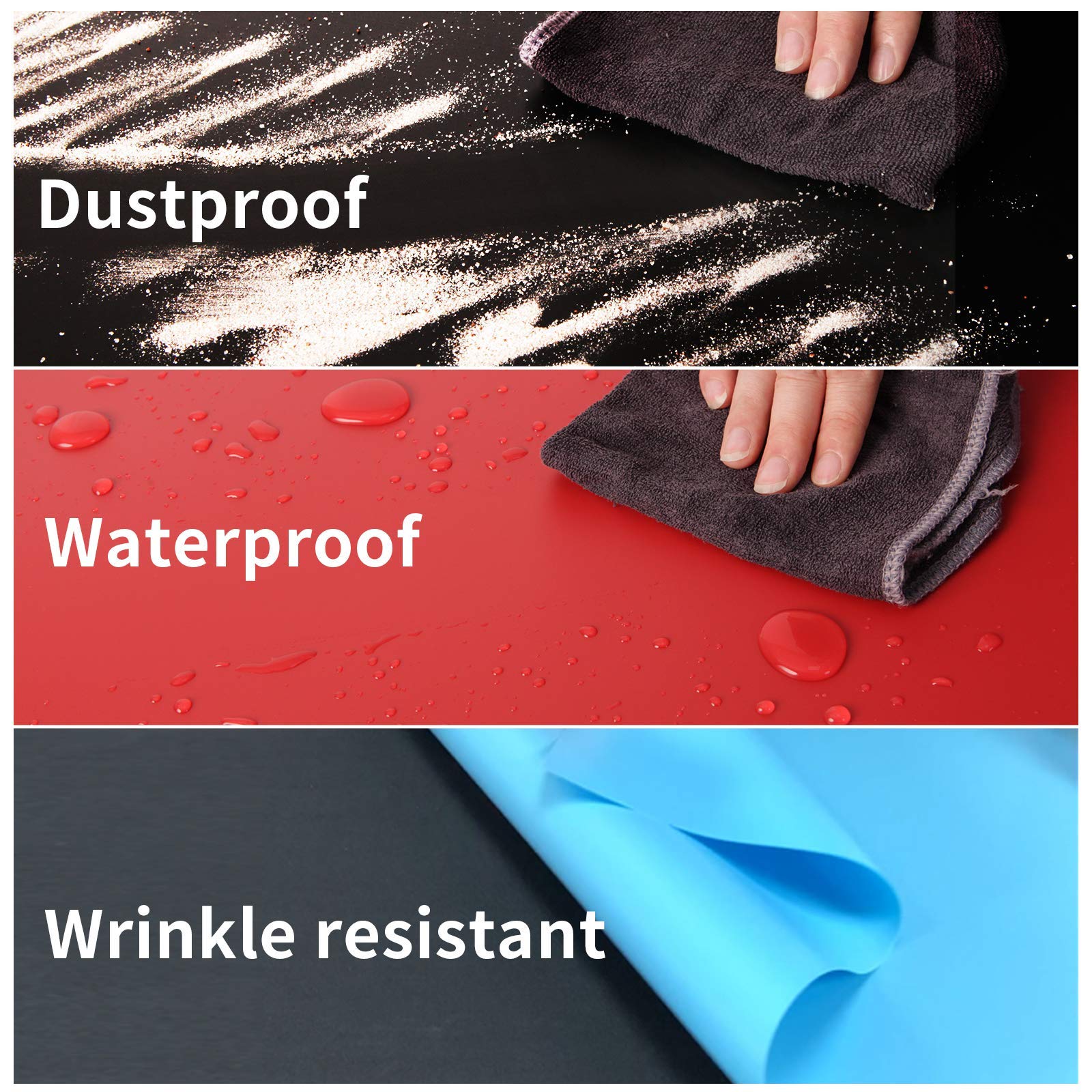 Selens 120x240cm PVC achtergrond voor fotografie, witte fotoachtergrond, waterdicht, mat, gladde achtergrond voor fotostudio, portret, product, eten, huisdier, cosmetica, fotografie achtergrond