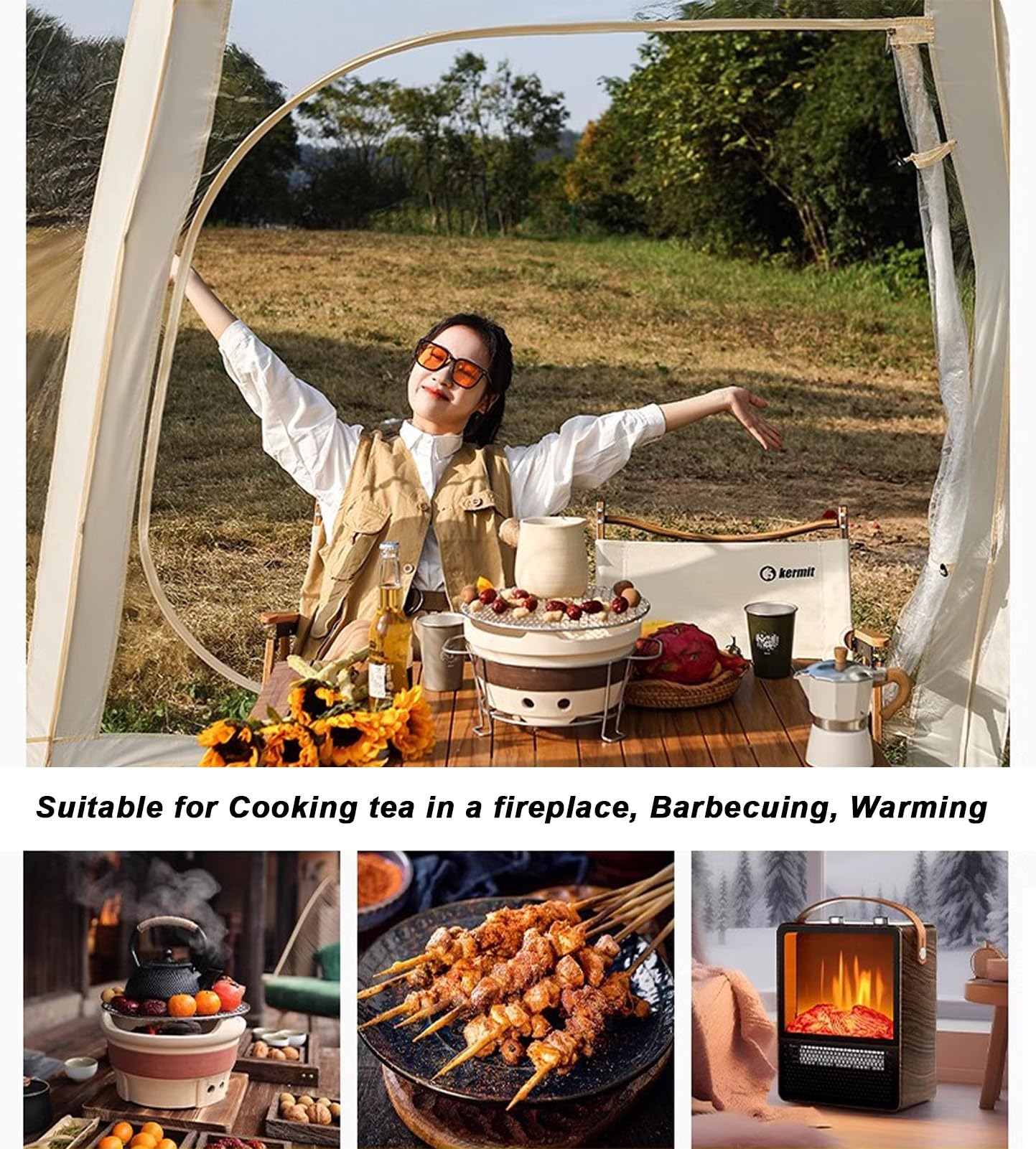 Oracra Clear Bubble Tent Gazebo, 4-8 Person Outdoor Igloo Dome for Camping/Parades, Garden Patio Canopy Shelter, Portable Weatherproof Sport Tent Houses