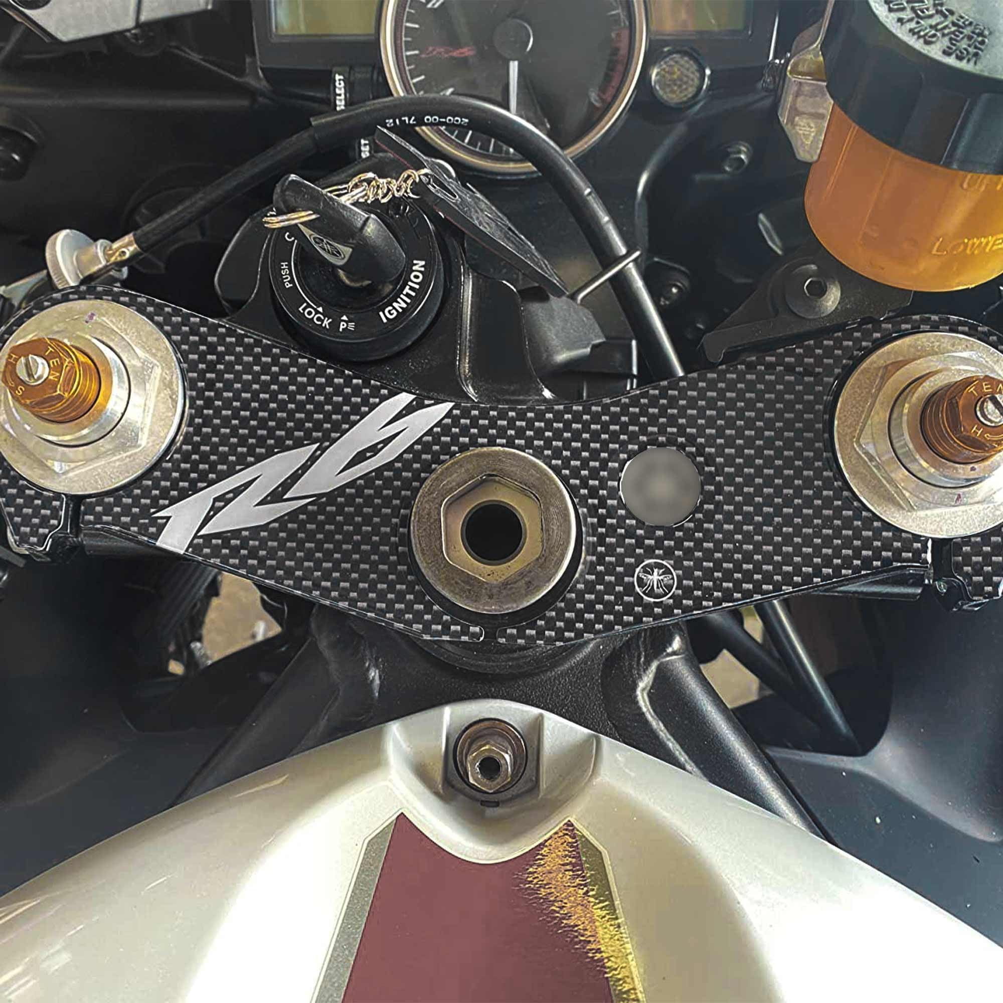 3D Sticker Motorcycle Steering Fork Plate Protection and Decoration in Resin compatible with Yamaha R6 2006-2016