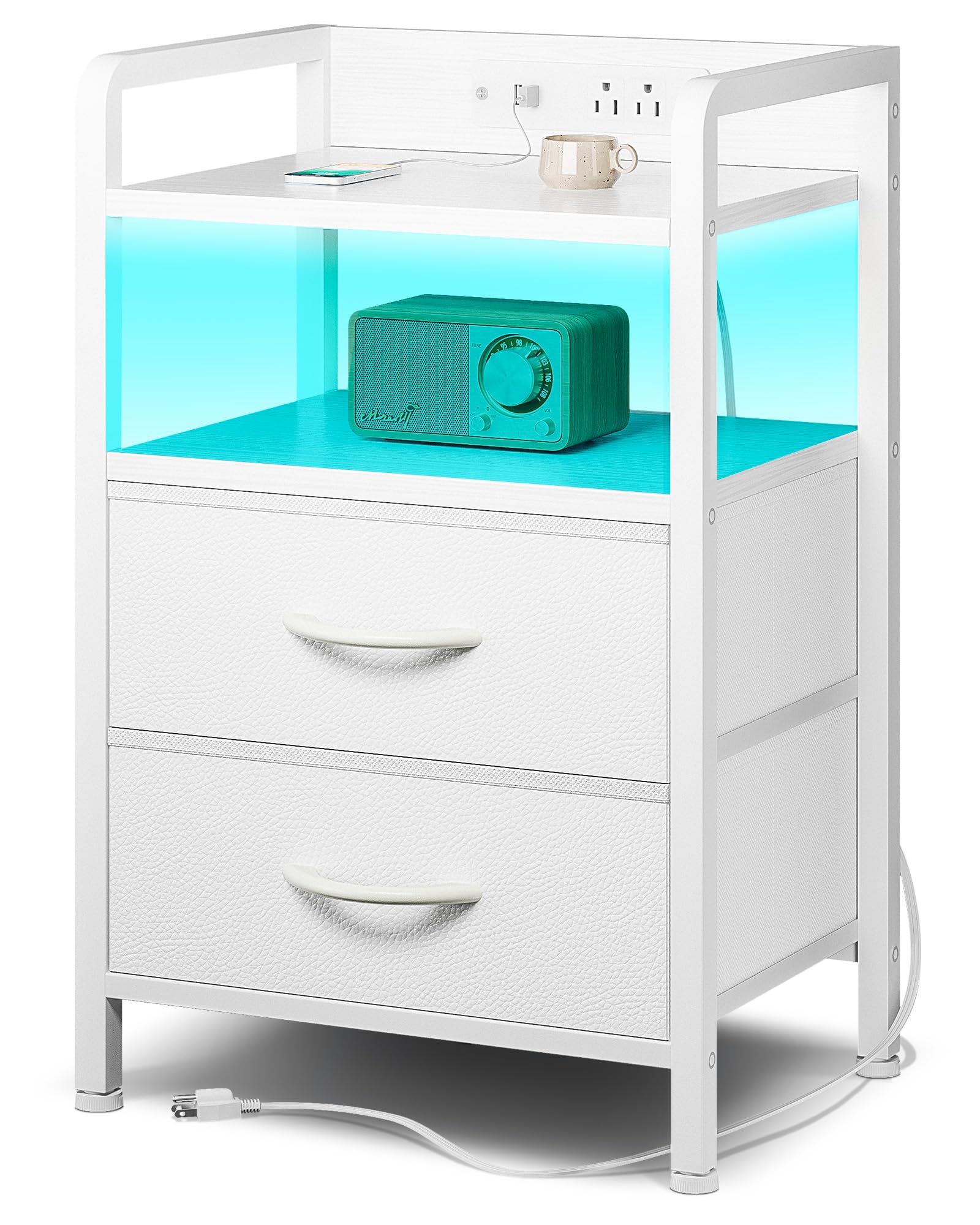 【新品未使用】YONFA modern L/Stee（White） Inbox Zero Lorentz 63'' W Height Adjustable L-Shaped Standing Desk