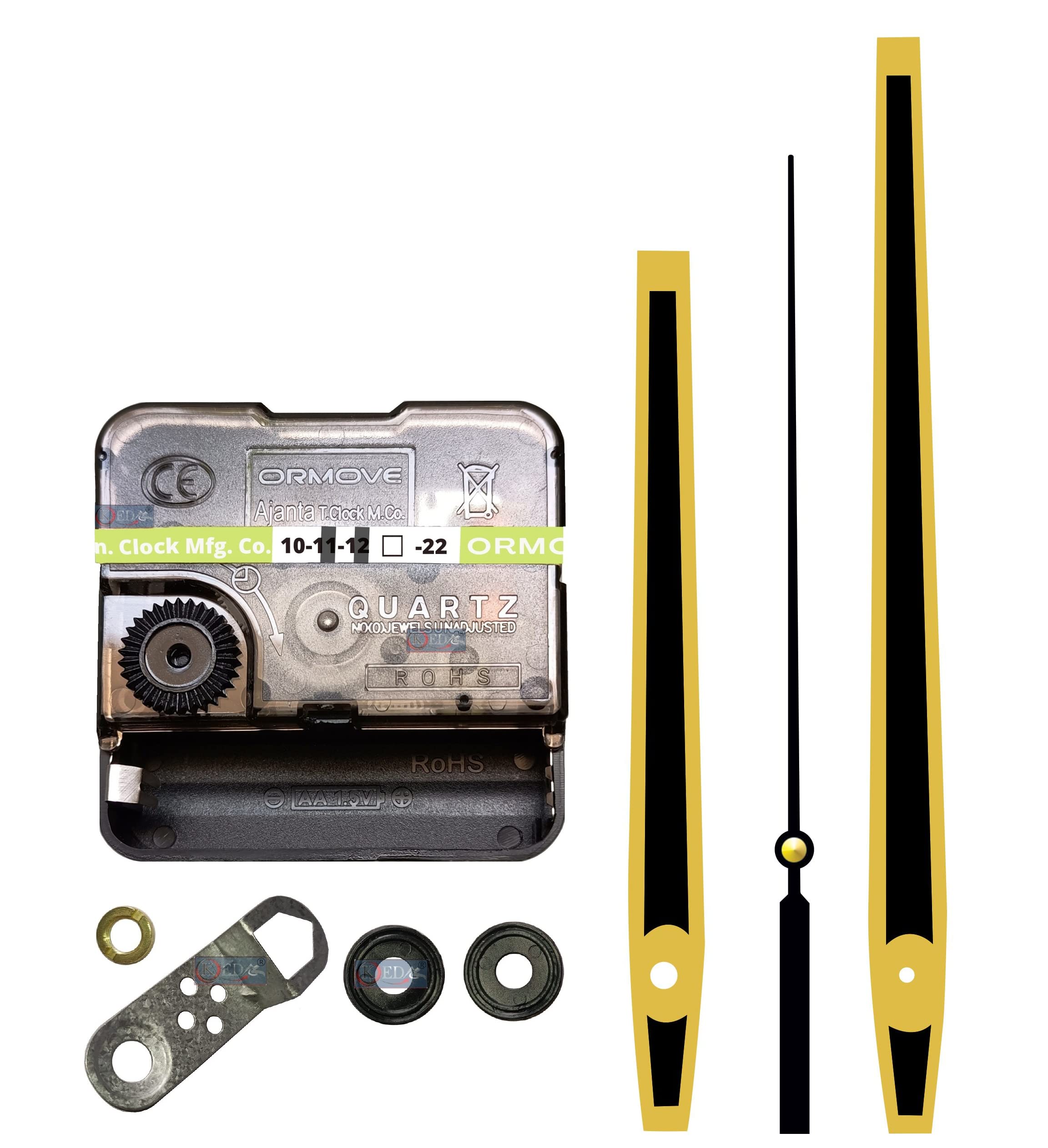 KEDAR® Ajanta Quartz Ticking Movement Machine for Wall Clock with Fancy Needles (Made in India) 3-image-16