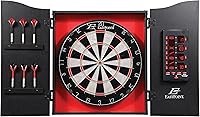 EastPoint Tournament 18-Inch Bristle Dartboard with LED Scoreboard, Self-Healing Sisal, Steel Tip Darts & Easy-Mount Cabinet