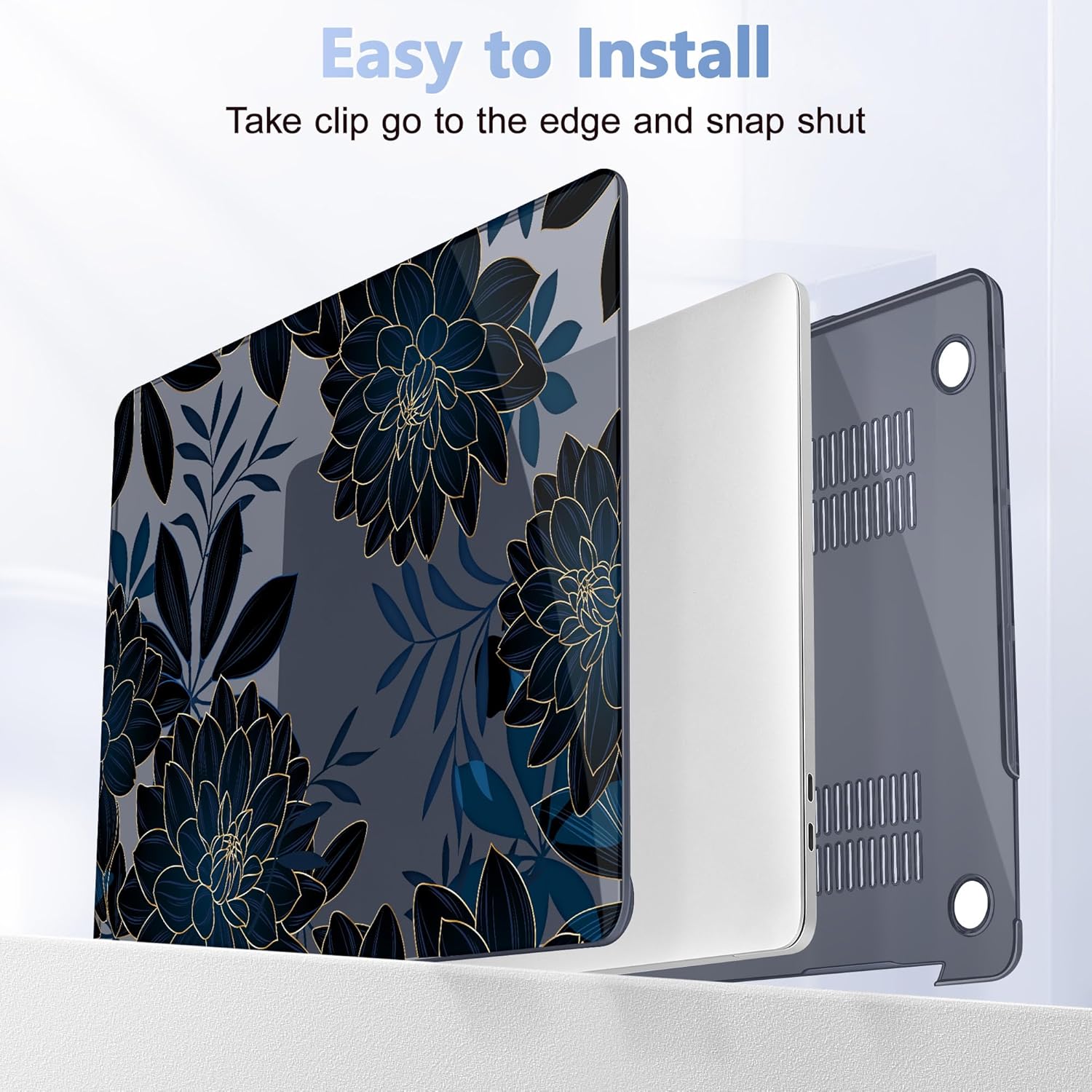 May Chen for MacBook Pro 13 inch Case 2022 2021 2020 Release A2338 M2 M1 A2289 A2251, Plastic Crystal Hard Shell Case Cover for MacBook Pro 13 inch Touch Bar Fits Touch ID, Luxury Dahlia - Image 9