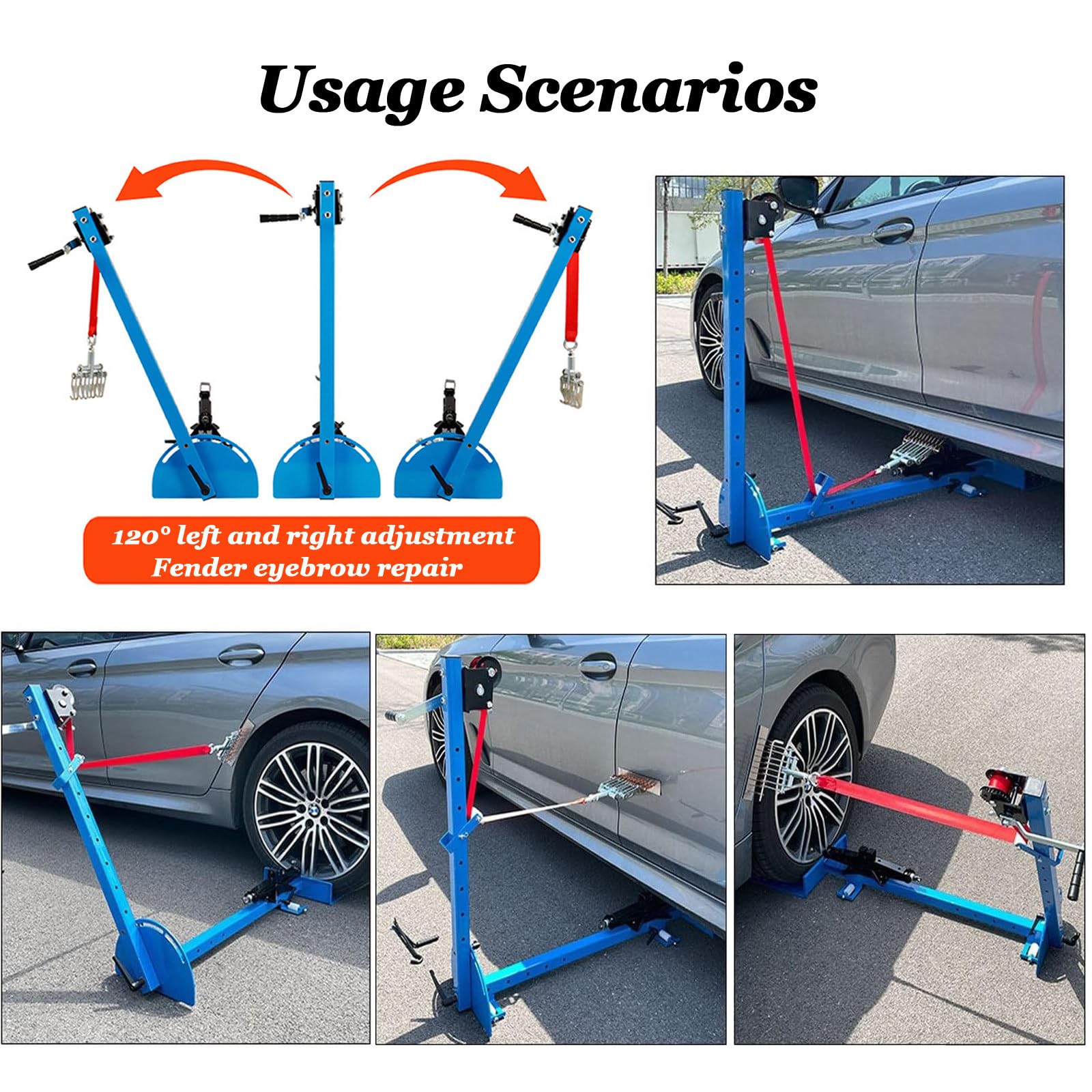 Kit professionale per la rimozione delle ammaccature dell'auto – PDR 3 in 1 e strumento di allungamento per riparazione della carrozzeria dell'auto
