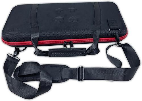 Miniatura 3 de DA VINCI Funda de chip de póquer de carcasa suave, ligera pero extremadamente duradera, el mismo material que las maletas resistentes (capacidad de