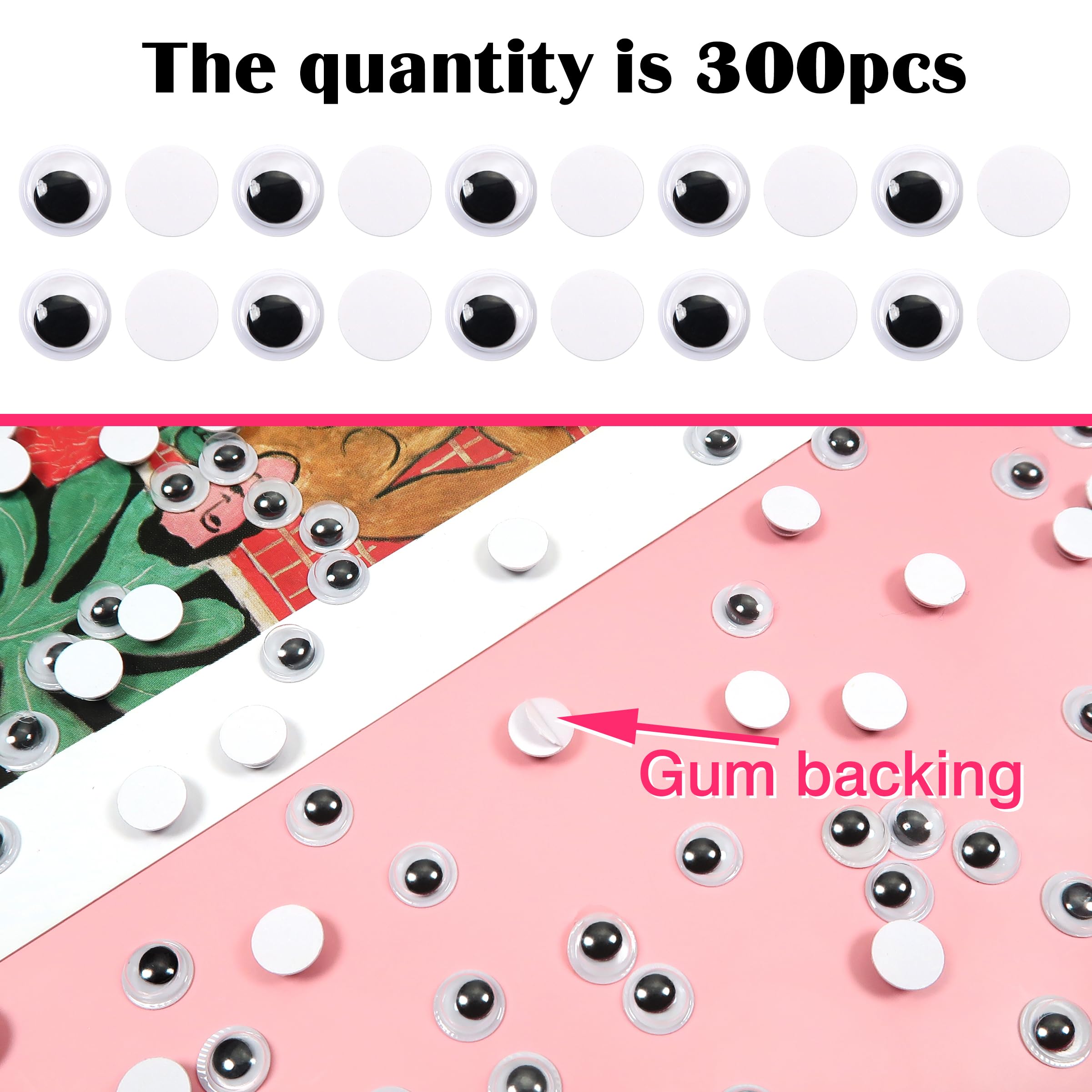 300 Occhi Mobili Adesivi 10mm - Per Bambole, Lavoretti E Decorazioni Fai Da Te - Foto 6