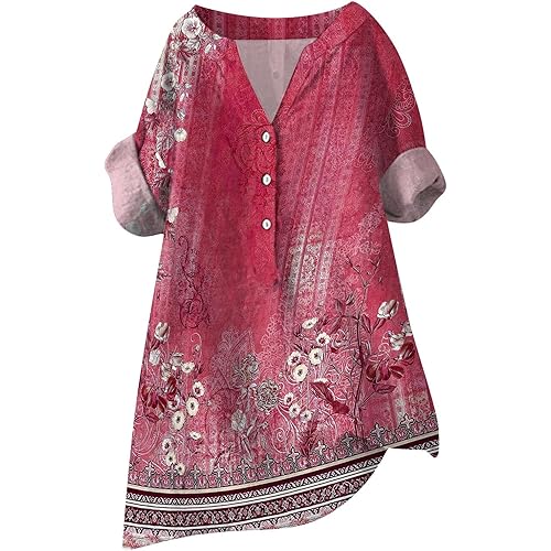 Cotton Linen Shirts for Women 2024 Trendy Dressy Blouses Casual Loose Short Sleeve Gauze Tops Vintage Tunic T-shirt