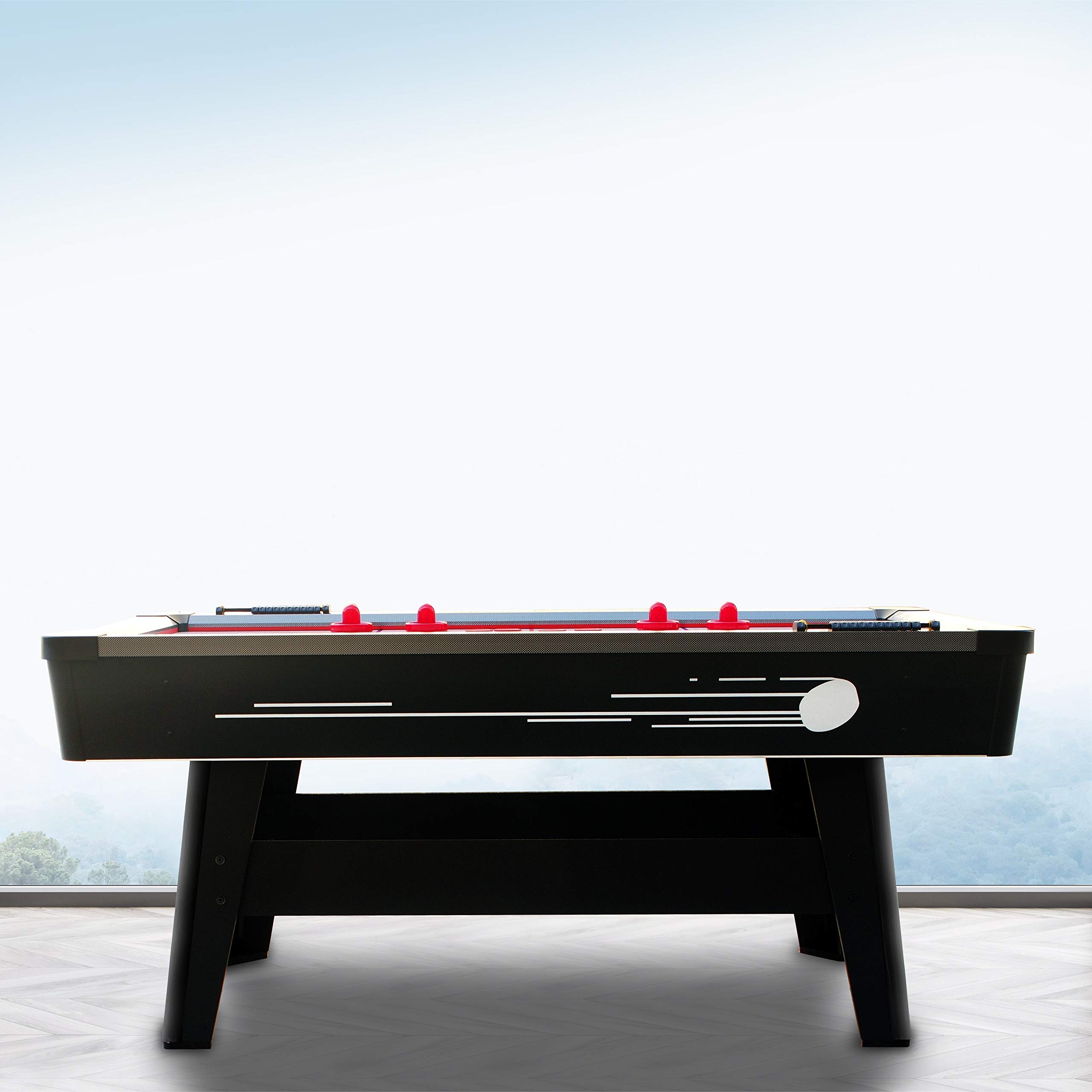 Cougar Hattrick Hero Tavolo da biliardo e air hockey 6ft in black & rosso | 2-in-1 Pool table & Airhockey incl accessori | per Adulti