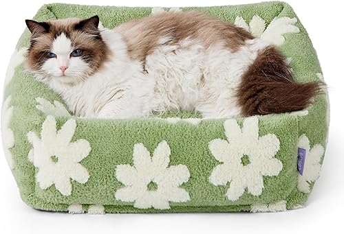 Miniatura 15 de LE SURE Bonita cama para perros pequeños, camas lavables para cachorros, acogedor sofá ortopédico rectangular para mascotas con felpa jacquard