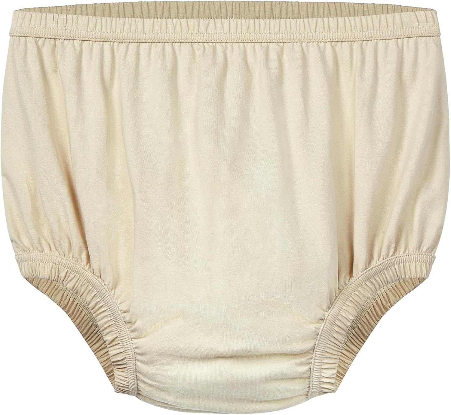 Adult Diaper Cover Silent Waterproof Plastic Rubber Pants for Incontinence Leak Protection with Light Absorbent Layer (Beige, XL) XL Beige