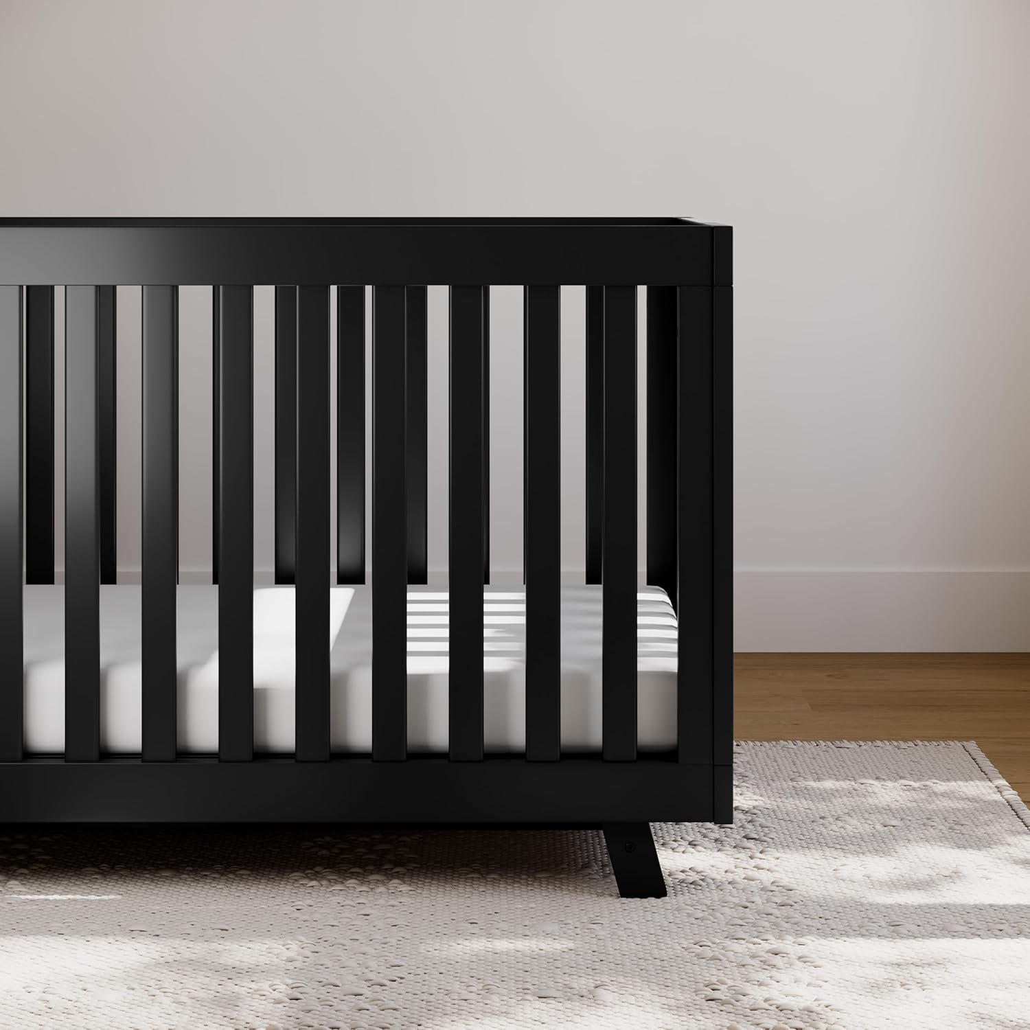 Storkcraft Beckett Convertible Crib (Black) – Converts from Baby Crib to Toddler Bed and Daybed, Fits Standard Full-Size Crib Mattress, Adjustable Mattress Support Base - Image 2
