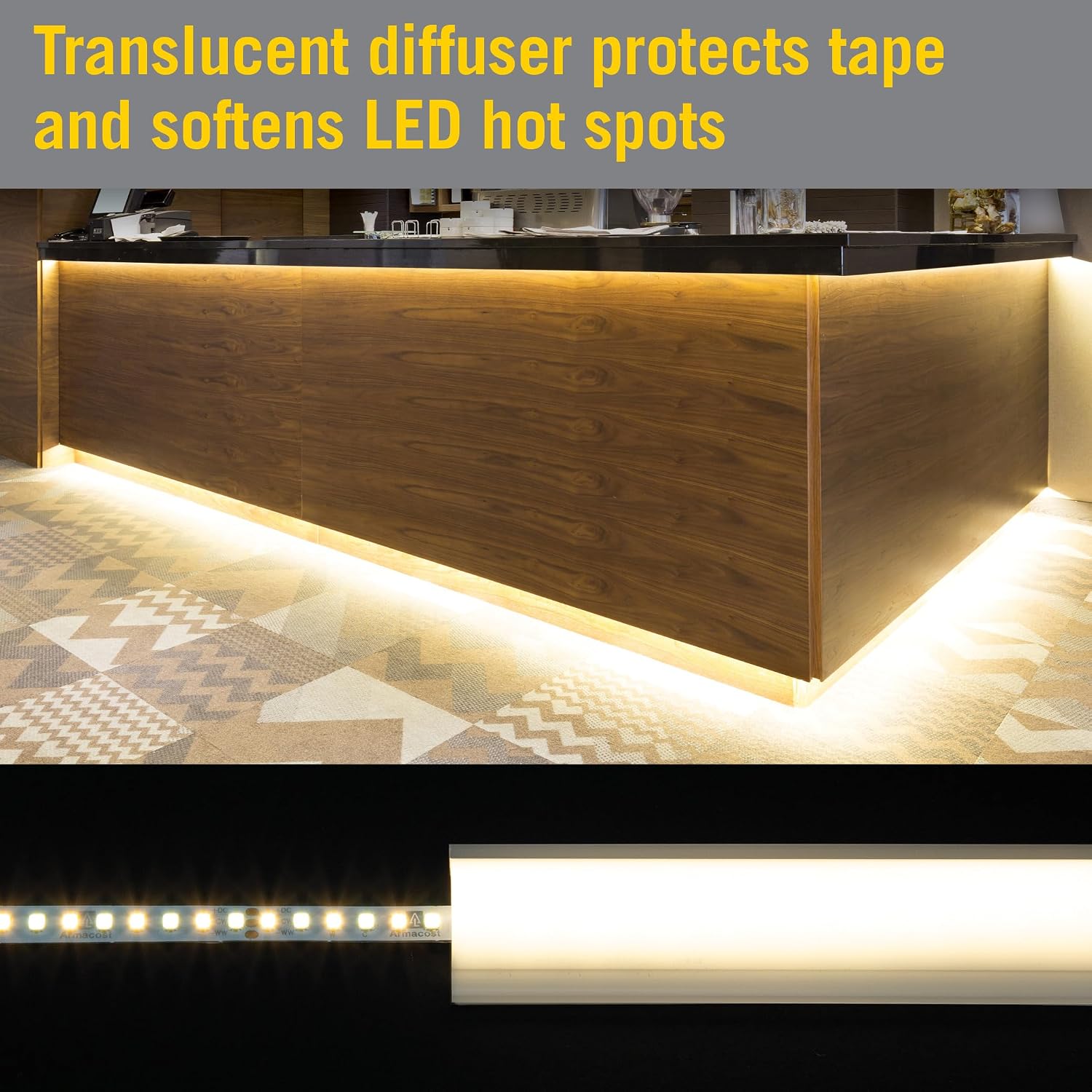 Armacost Lighting Self Adhesive LED Strip Light Diffuser 5-Pack 960061