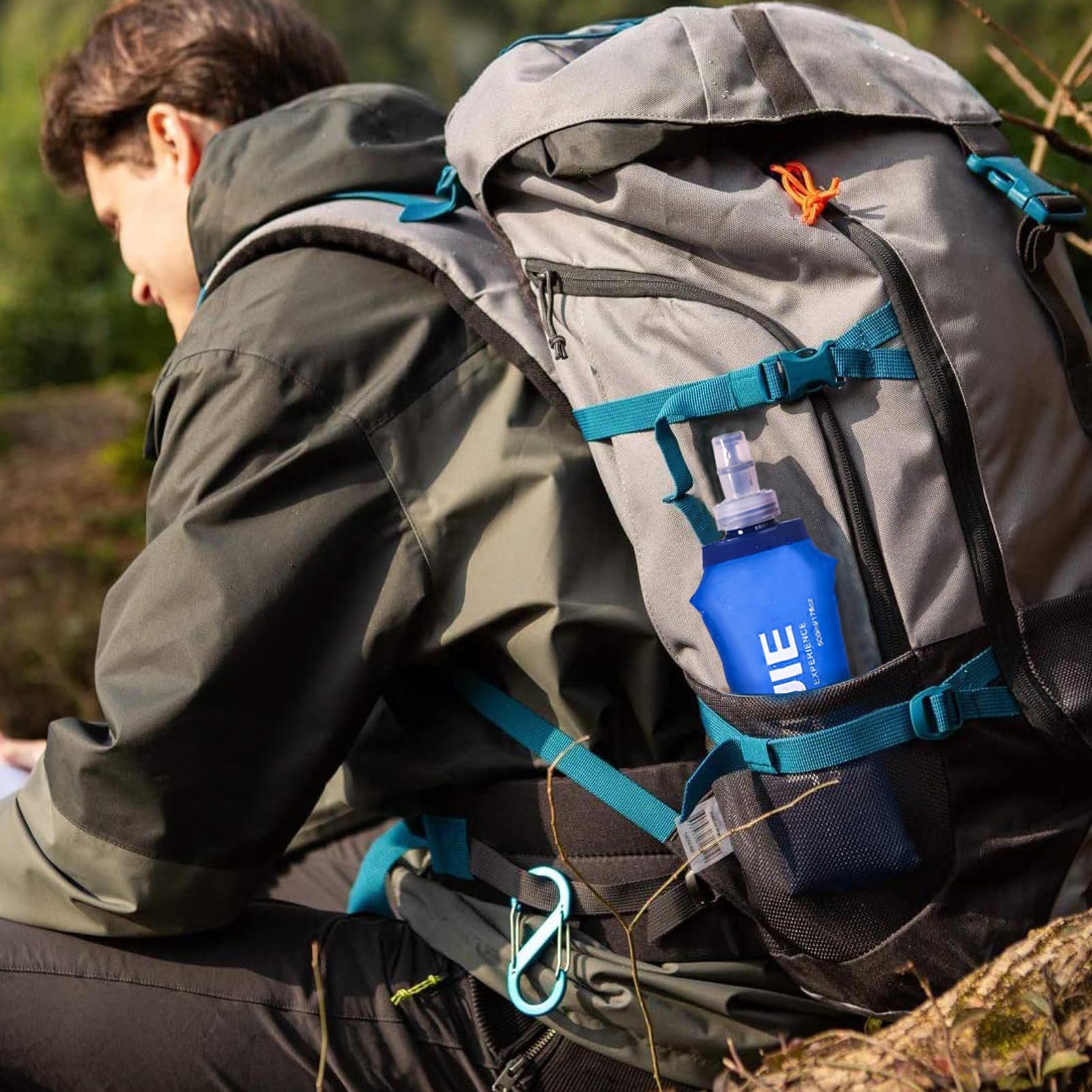 Azarxis Borraccia Morbida da Running 500ml, Soft Flask in TPU, Borraccia Pieghevole per Corsa Trail Running MTB Bici Maratona (A - 500 ml)