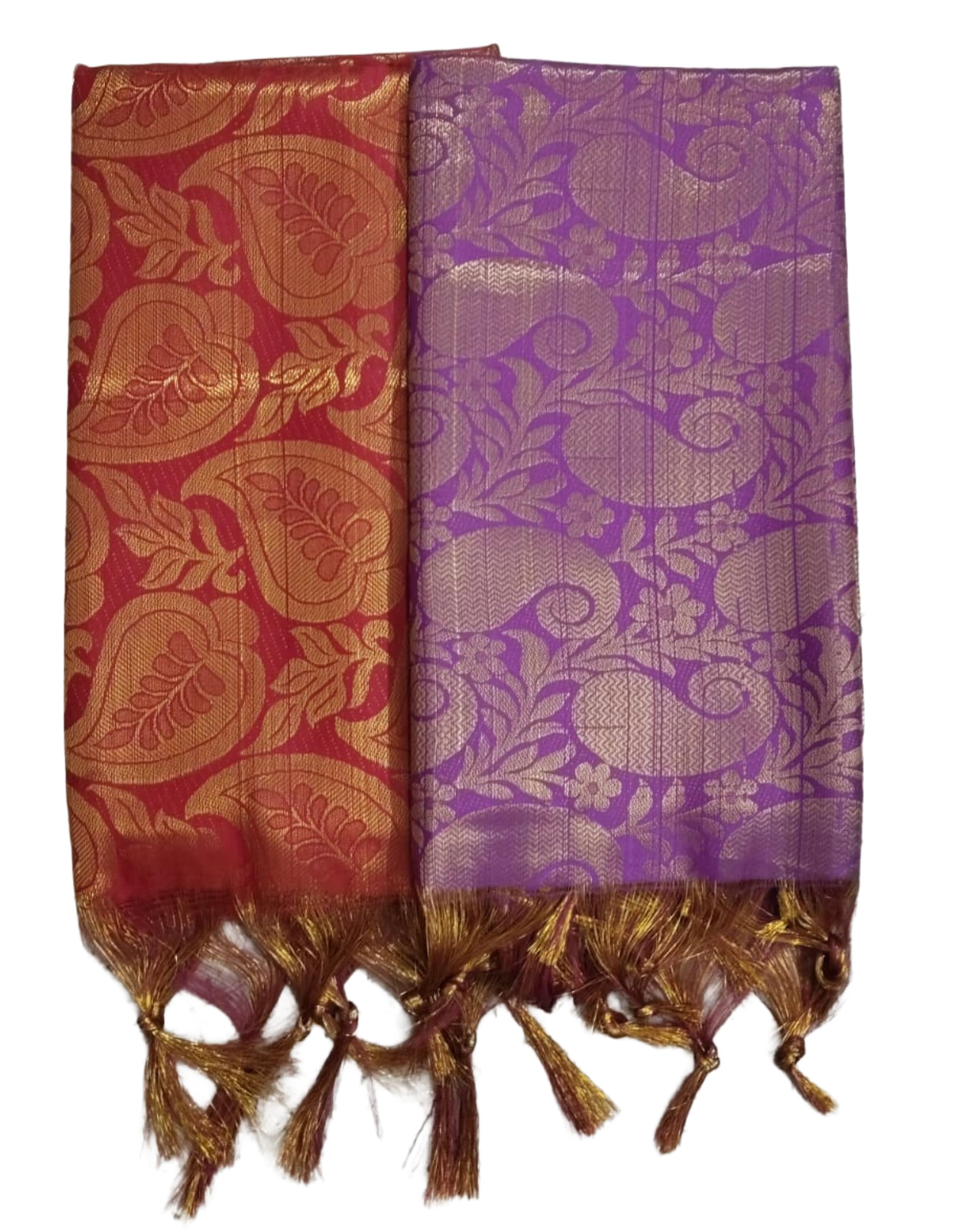 ™ Red & Purple Single Zari Felicitation Shawl Combo Pack of 2 – 2 Mtr Each | Premium Welcome & Honour Shawls | Unisex-image-22