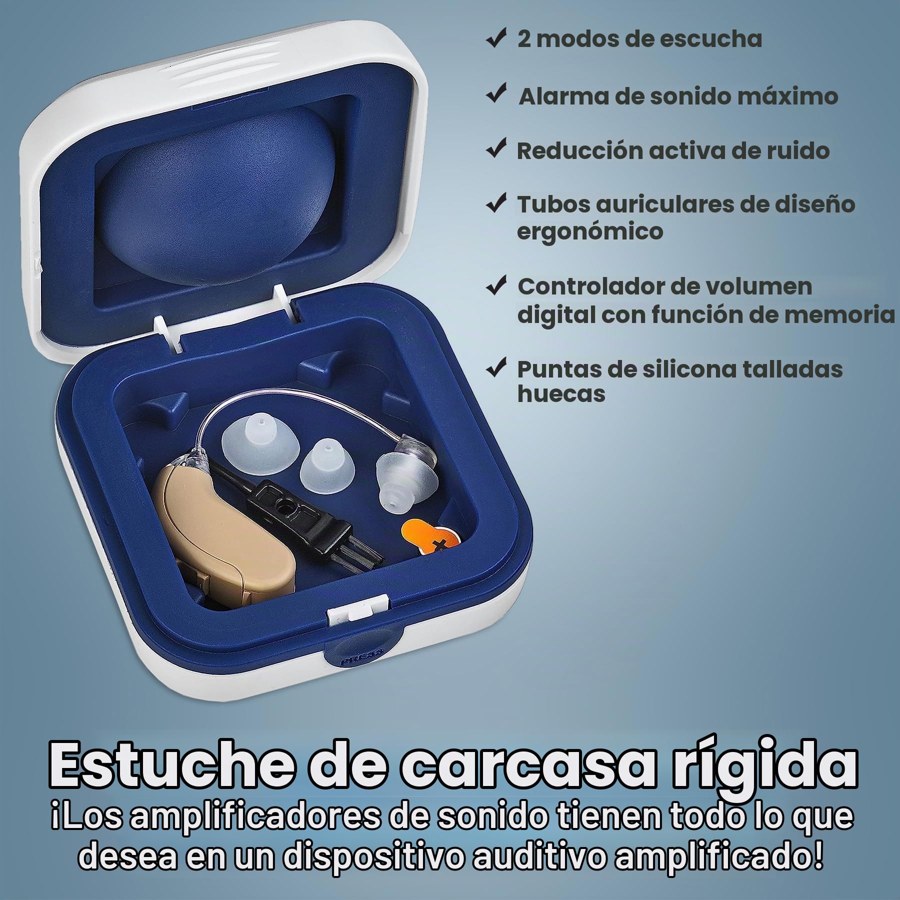 Amplificador auditivo personal moderno de alta potencia MEDca