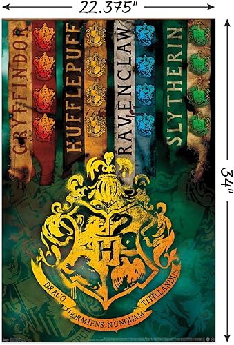 Miniatura 3 de Trends International The Wizarding World Harry Potter - Póster de pared con escudo de casa, 22.375 x 34 pulgadas, paquete de póster y clip