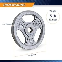 Vista 2 de Marcy Placas de agarre estándar clásicas de hierro fundido de 1 pulgada para entrenamiento de fuerza y levantamiento de pesas