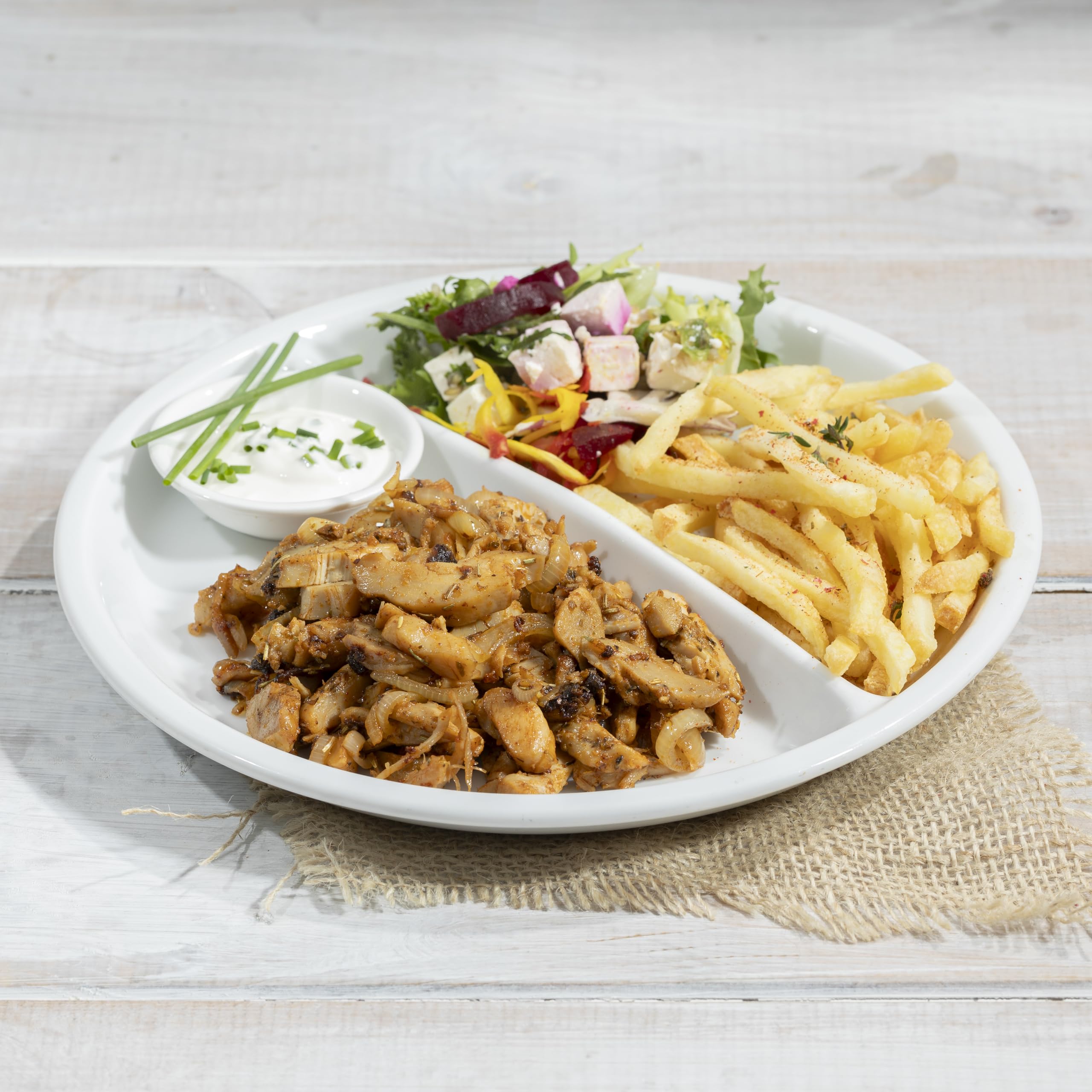 LANDPERLE Gyros Fleisch Hähnchen 3x ca. 500g | geschnittenes Hähnchenfleisch für Gyros zum selber machen | gegart im eigenen Saft | für Gyros-Teller-Pita-Souvlaki Spießbraten Grillen BBQ (3)
