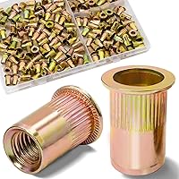 Vista 12 de Juego de tuercas de remache métricas de acero inoxidable 304 (218 piezas), M3 M4 M5 M6 M8 M10 de cabeza plana, conjunto de tuercas roscadas Rivnut