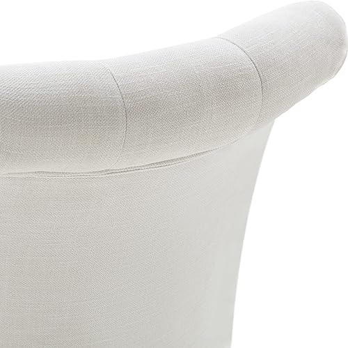 Miniatura 9 de HUIMO Silla de oficina en casa, sillas de escritorio tapizadas sin brazos con ruedas, altura ajustable, silla de escritorio para computadora con