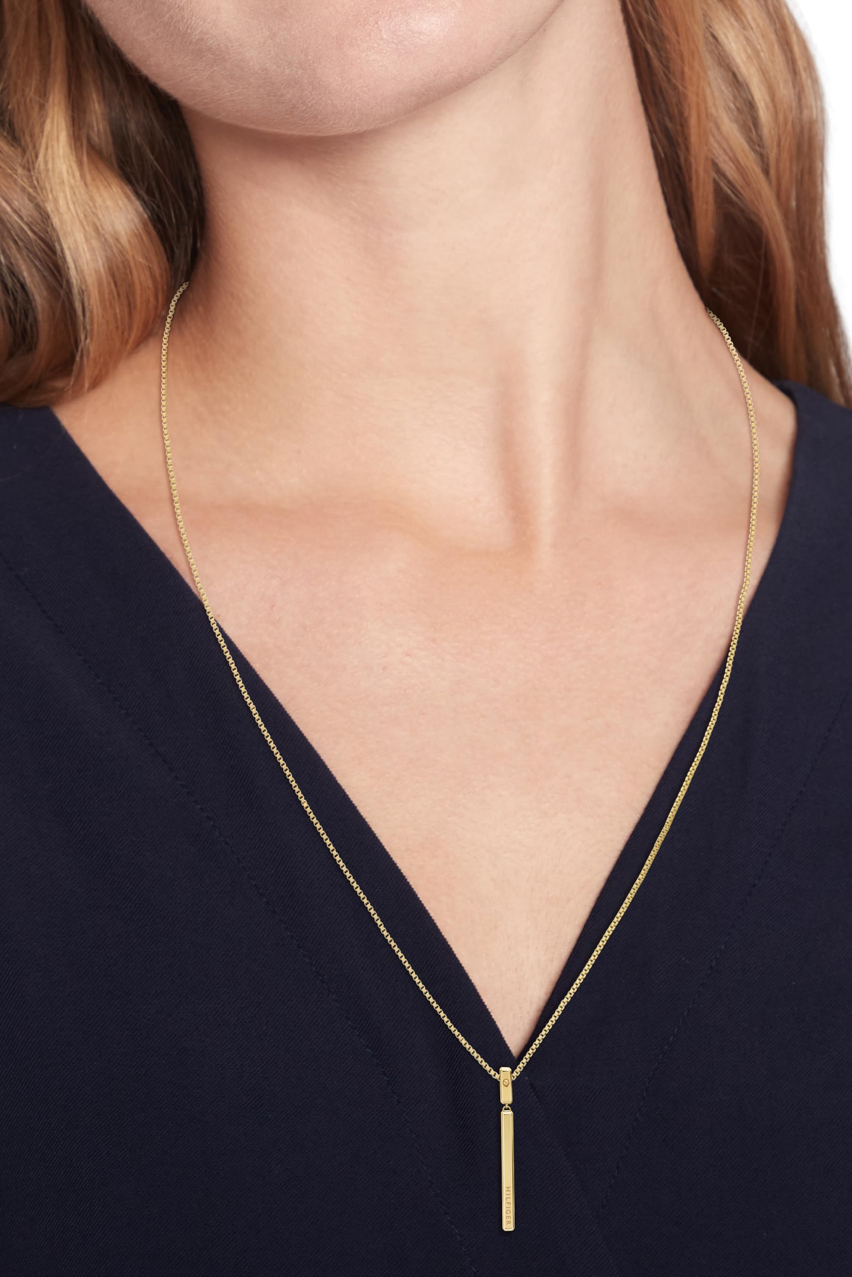 Tommy Hilfiger Jewelry Halskette mit Anhänger für Damen aus Edelstahl - Erhältlich in Silber oder Gold