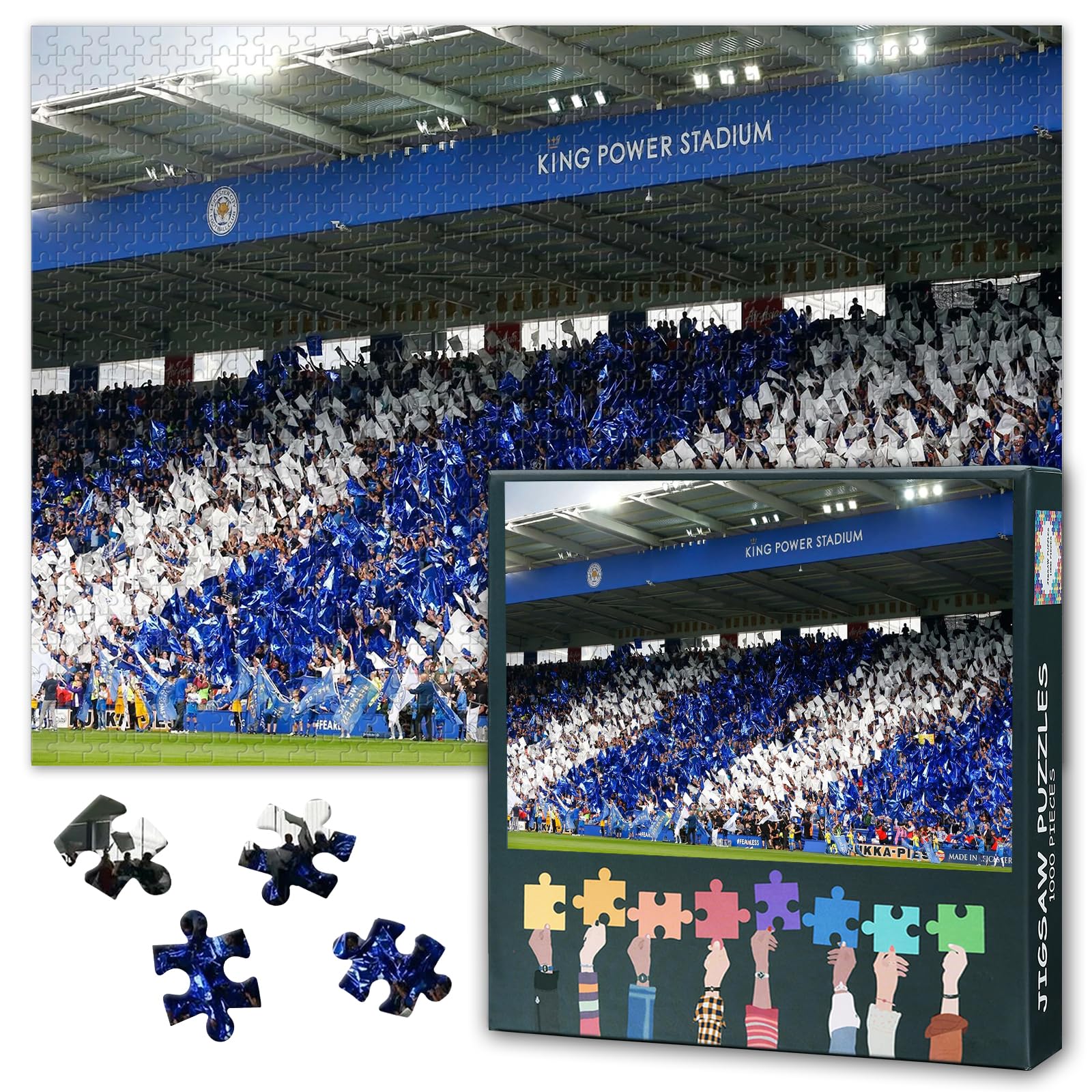 Leicester City v Everton 1000-Piece Jigsaw–KING POWER STADIUM Puzzle with Vibrant Print & Secure Fit 50x70cm Display-Ready Art, Ships in Sturdy Box — image 1