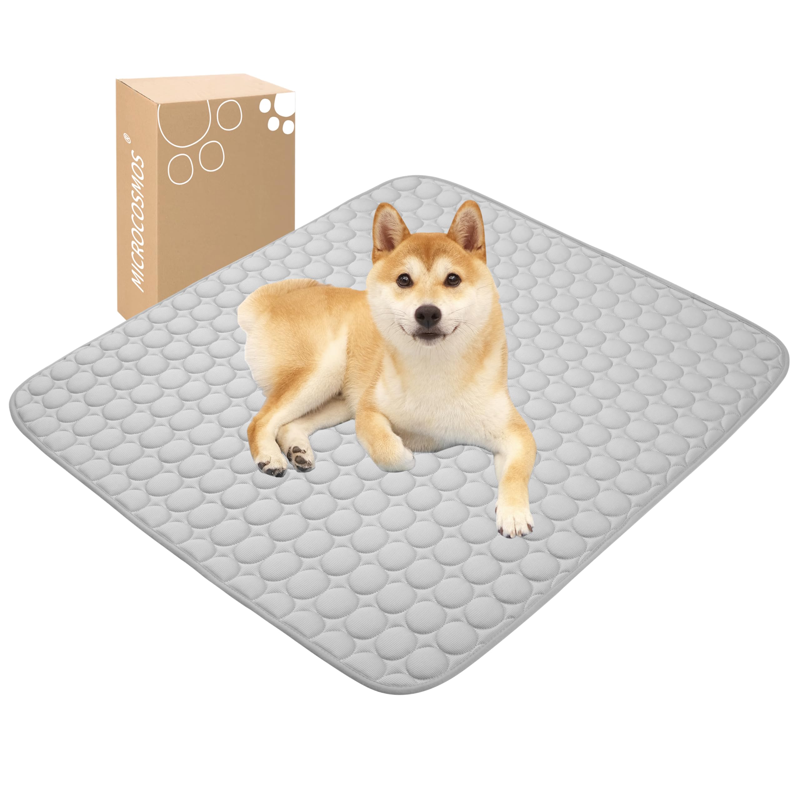 MICROCOSMOS Summer Cooling Mat & Sleeping Pad- Water Absorption Top, Materials Safe, Easy Carry, EZ Clean. Keep Cooling for Pets, Kids and Adults.(