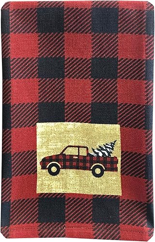 Miniatura 3 de Newbridge Pine Hill Christmas Tree Farm - Juego de toallas de mano de tela para vacaciones, juego de 4 toallas de cocina nostálgicas retro de Navidad