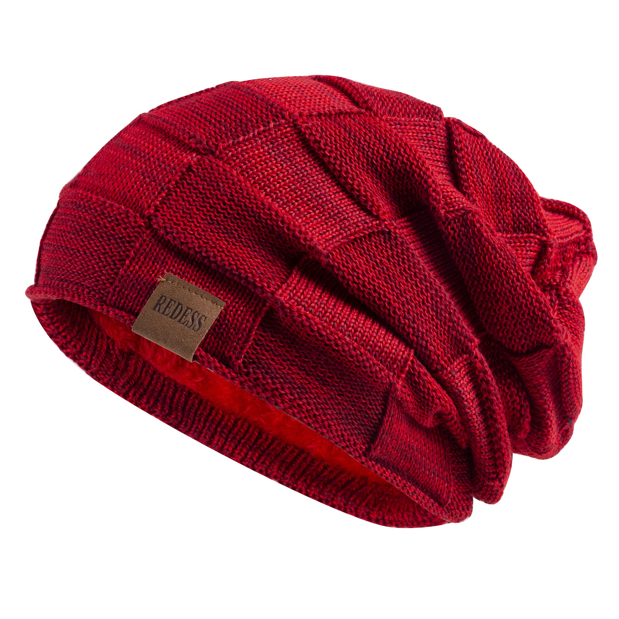 REDESS Cappello a Berretto per Uomini e Donne Cappelli Caldi Invernali in Maglia Slouchy Cappello a Cranio Spesso