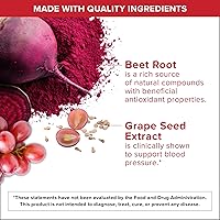 Vista 7 de Qunol Soporte de presión arterial, remolacha 3 en 1 + CoQ10 + extracto de semilla de uva, cápsulas de raíz de remolacha que apoyan la circulación