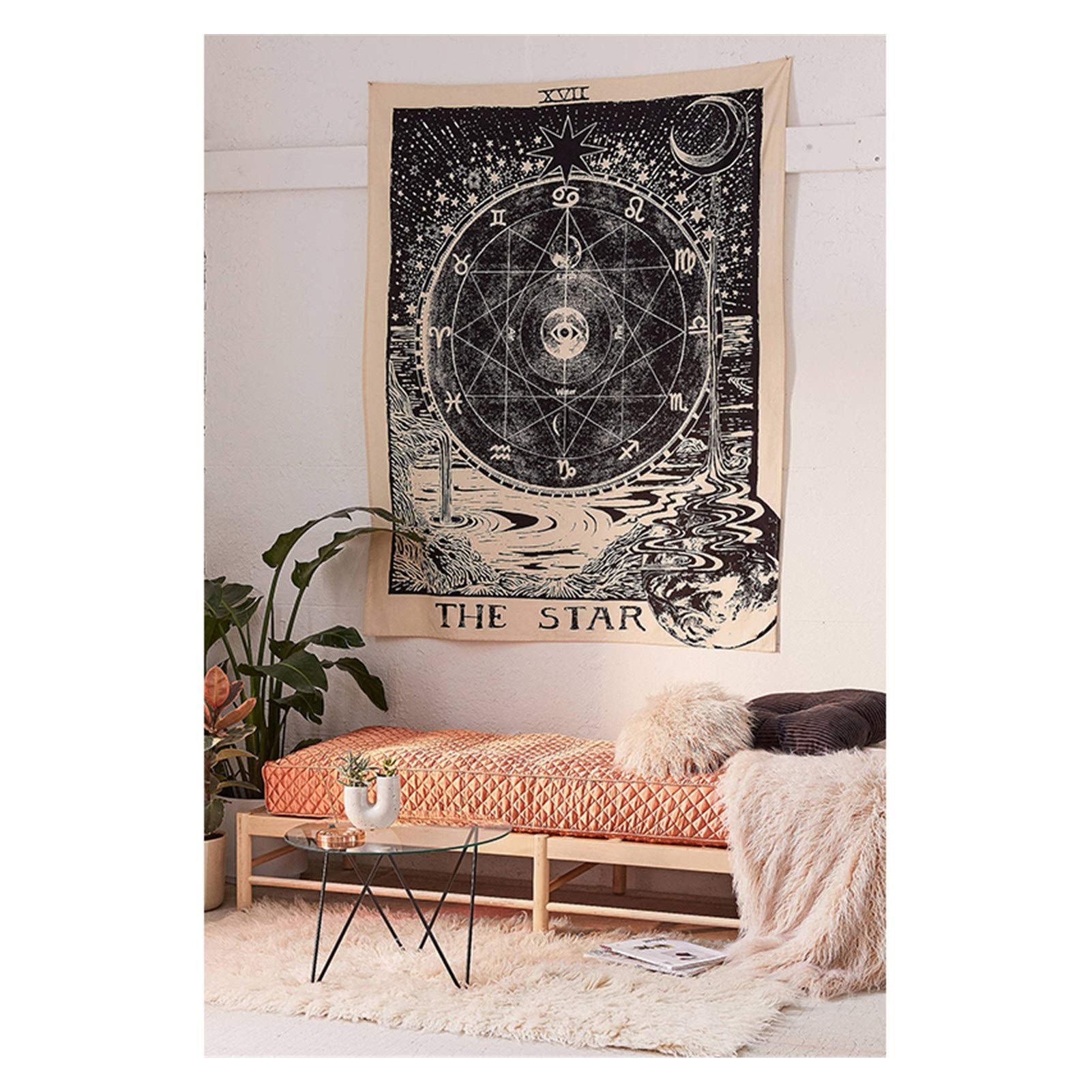 Tapices colgados de la Pared Sun Moon Pared tapicería de la Pared de la Alfombra Psychedelic Pared de Tela Tapiz Tapiz (Color : 02, Size : 1800 x 2300 mm)