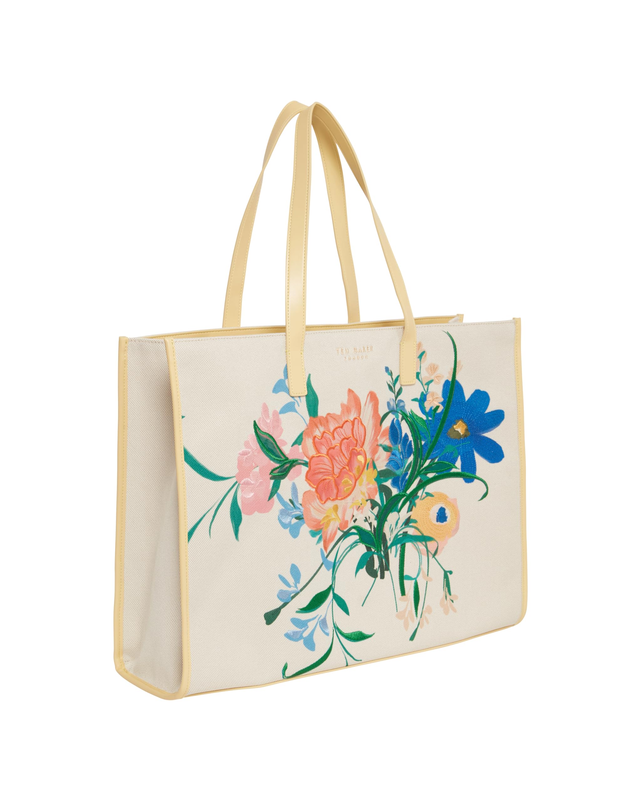 Ted Baker Floicon Canvas Embroidered Floral Icon Bag Natural
