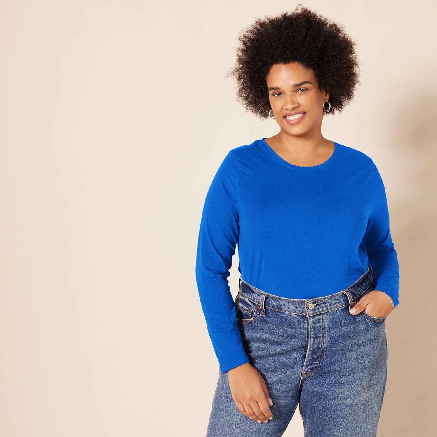 Amazon Essentials Women's Regular-Fit Long-Sleeve Crewneck T-Shirt (Available in Plus Size) - Image 6