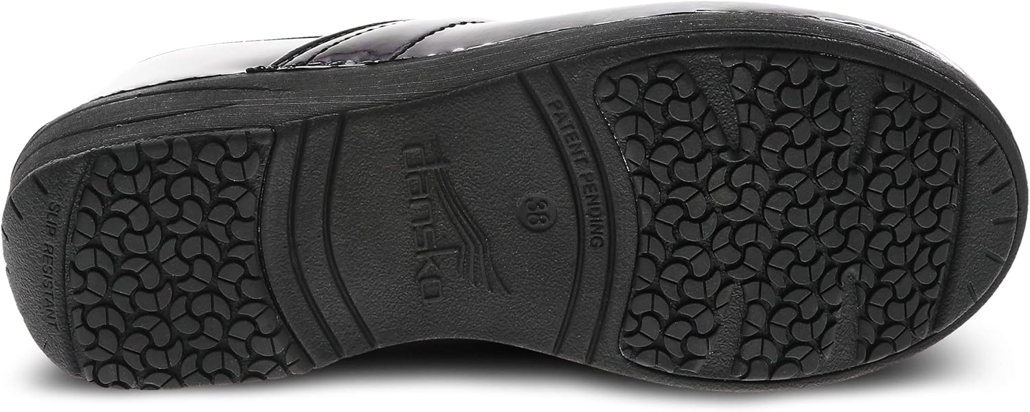 Dansko XP 2.0 Clogs for Women - Lightweight Slip Resistant Footwear for Comfort and Support - Ideal for Long Standing Professionals - Nursing, Veterinarians, Food Service, Healthcare Professionals 6.5-7 Black Floral
