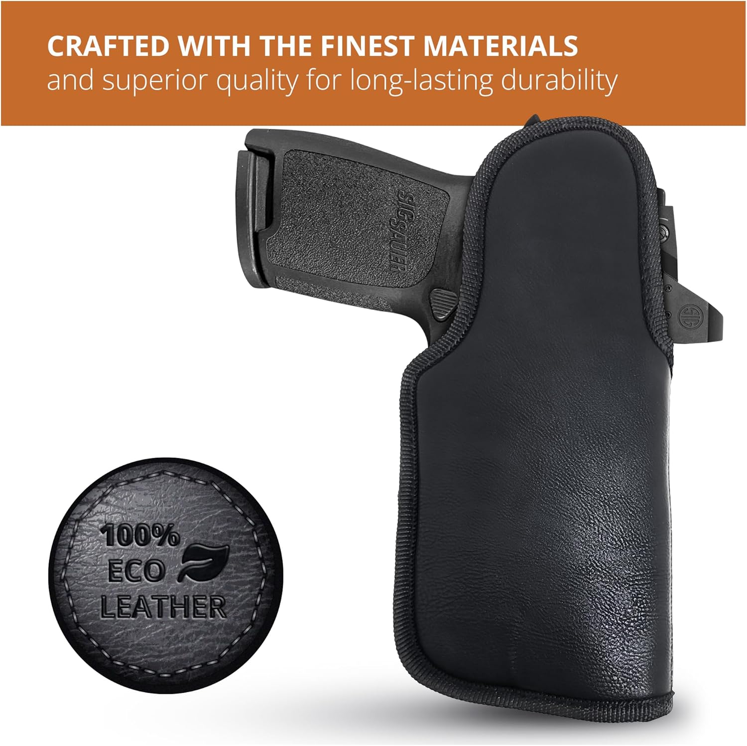 Holster for Subcompact Guns (Sig P320 Sub & Carry, Glock 30S, H&K VP9, CZ P10, P07), Eco-Leather IWB, Concealed Carry, Optic Ready, Laser & Flashlight Compatible by MaxxCarry