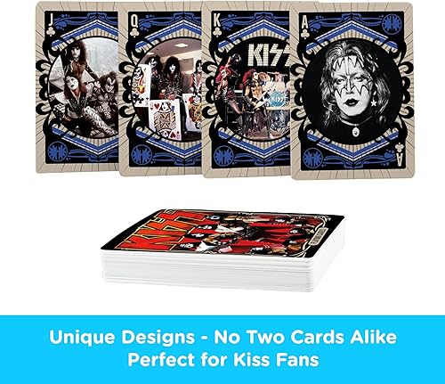 Miniatura 3 de AQUARIUS KISS - Baraja de cartas con temática de KISS para tus juegos de cartas favoritos, mercancía y coleccionables de KISS con licencia oficial,