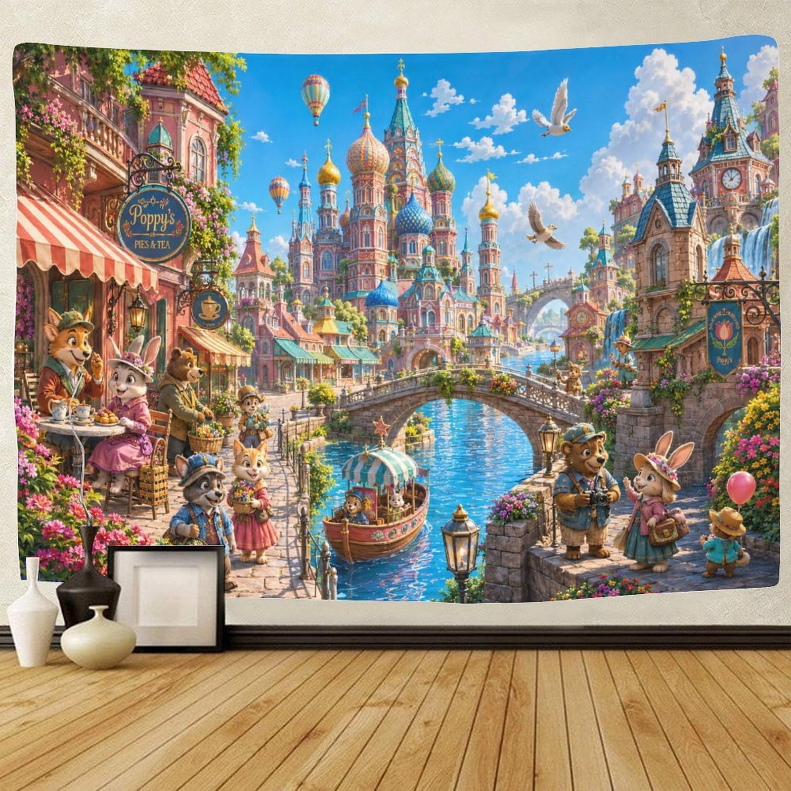 ASDFGHJKLZA Saint Basil's Cathedra Tapestry for Bedroom 3D Print Wall Art Decor Tapestries Poster Home Decoration Bedroom Living Room 100cmx150cm