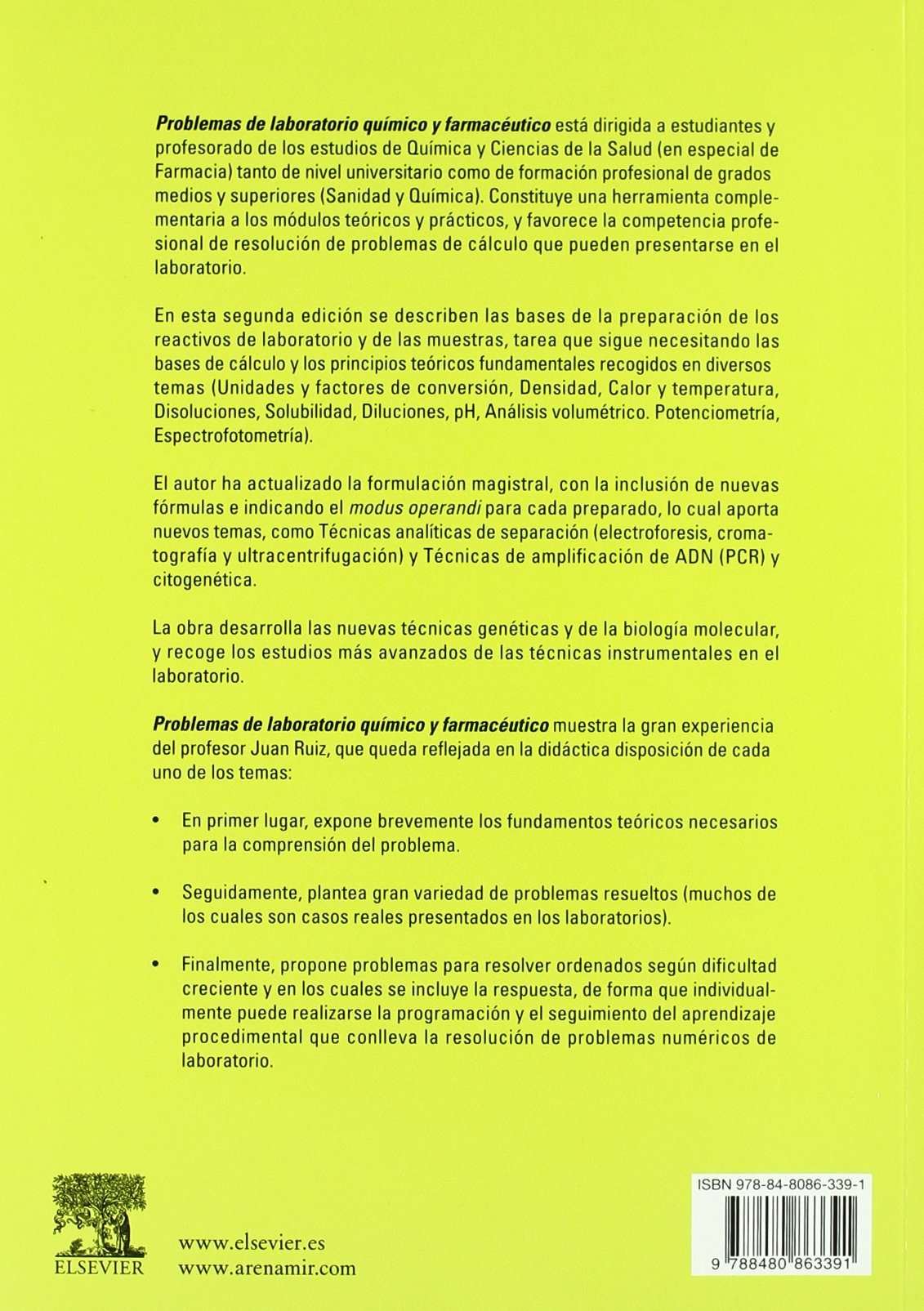 Problemas de laboratorio químico y farmacéutico
