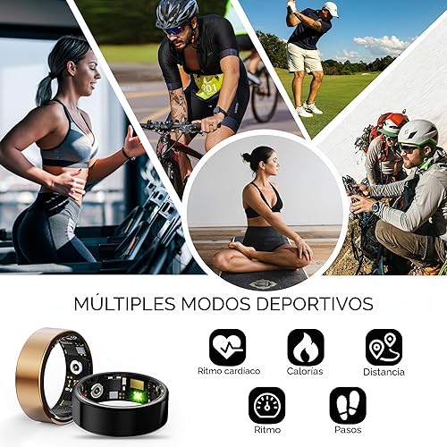 Miniatura 3 de Milavan- Anillo inteligente de monitoreo de salud, rastreador de act. física, frec. cardíaca, oxígeno en sangre, presión arterial, monitoreo del