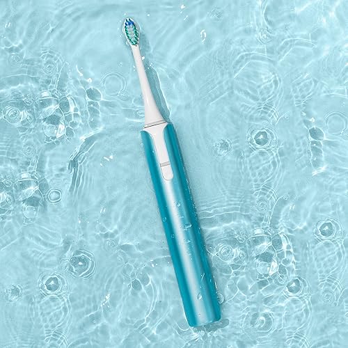 Miniatura 6 de Soniclean Lux Sonic - Cepillo de dientes para adultos, 6 cabezales de cepillo de dientes, recargable, automático, recambios, aguamarina