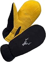 SKYDEER SD5171M Winter Mittens: Soft Deerskin Suede Palm, 100G 3M Thinsulate, Polar Fleece - Warm, Windproof & Flexible