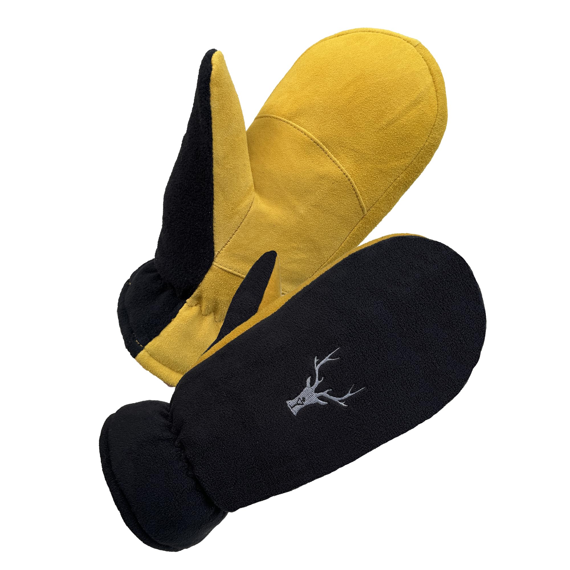 SKYDEER Winter Mittens with Soft Deerskin Suede Leather &amp; Thermal Polar Fleece &amp; Warm C100G 3M Thinsulate Insulation SD5171M
