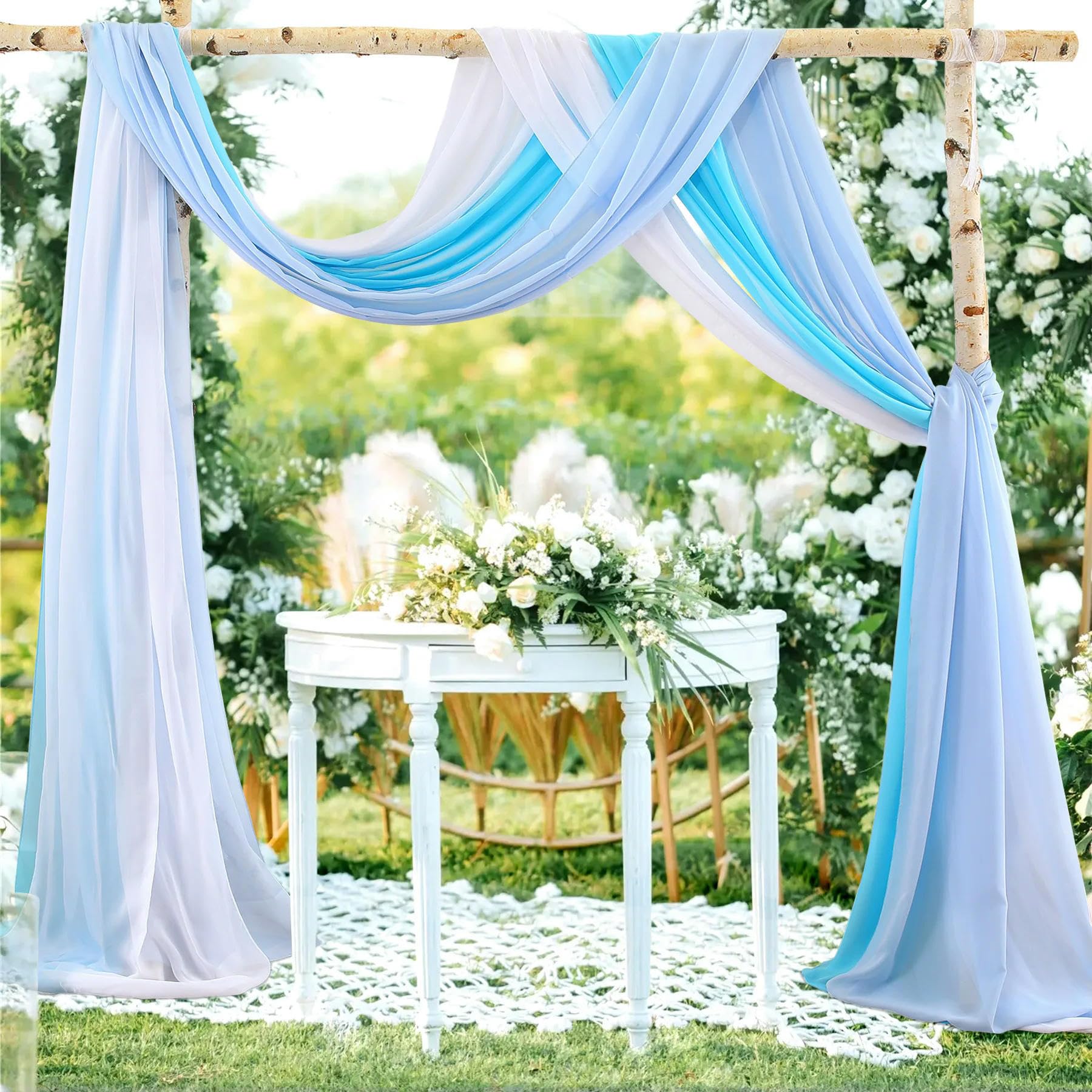 Hochzeitsbogen Stoff Hochzeit Party Bogen Drapierung Stoff Dekor Weiß Rosa Terrakotta Burgunderrot Sheer Voile Chiffon Vorhang Hintergrund Panel