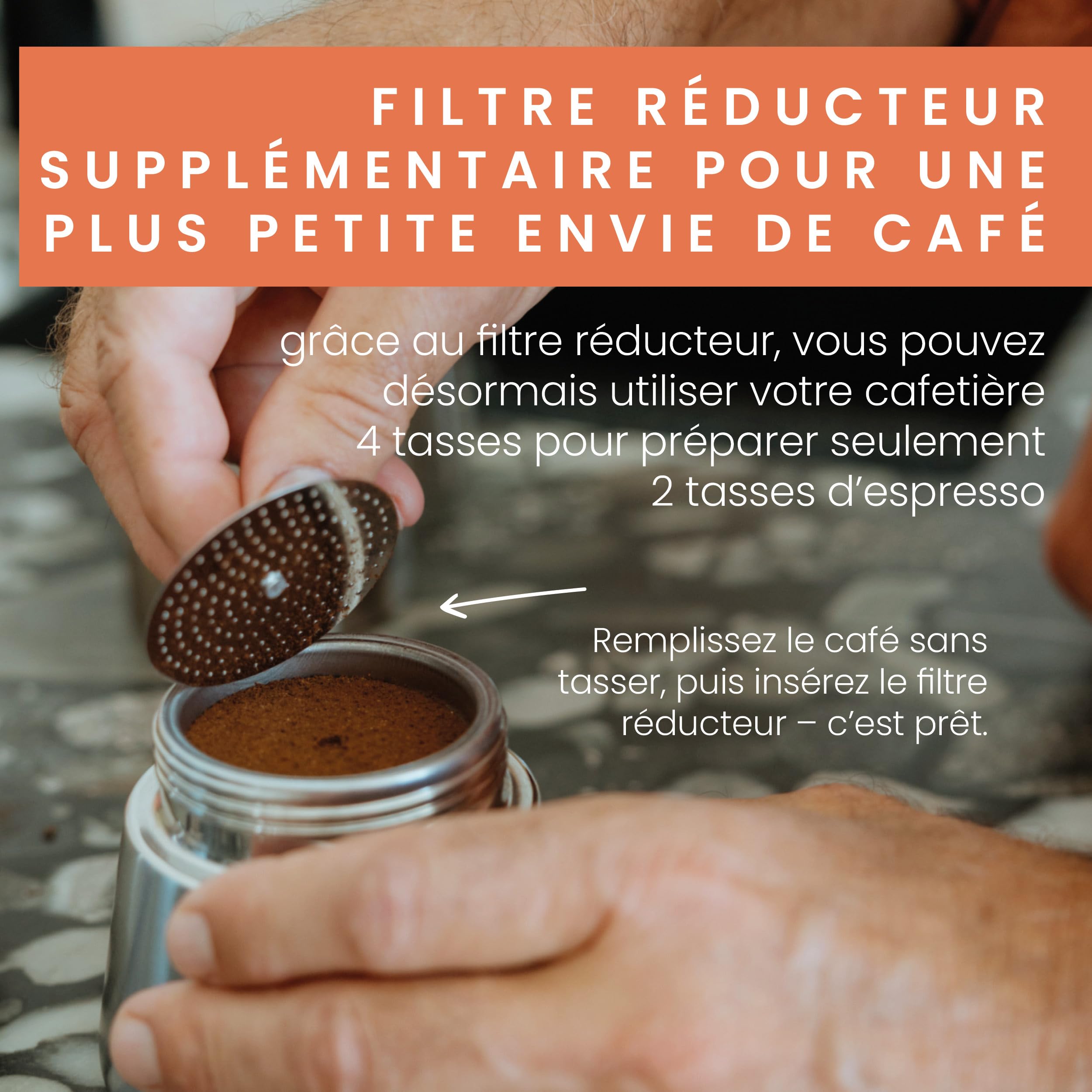 Groenenberg Cafetiere italienne 200ml | Cafetière italienne induction en acier inox avec filtre réducteur I Moka pour jusqu'à 4 tasses d'espresso