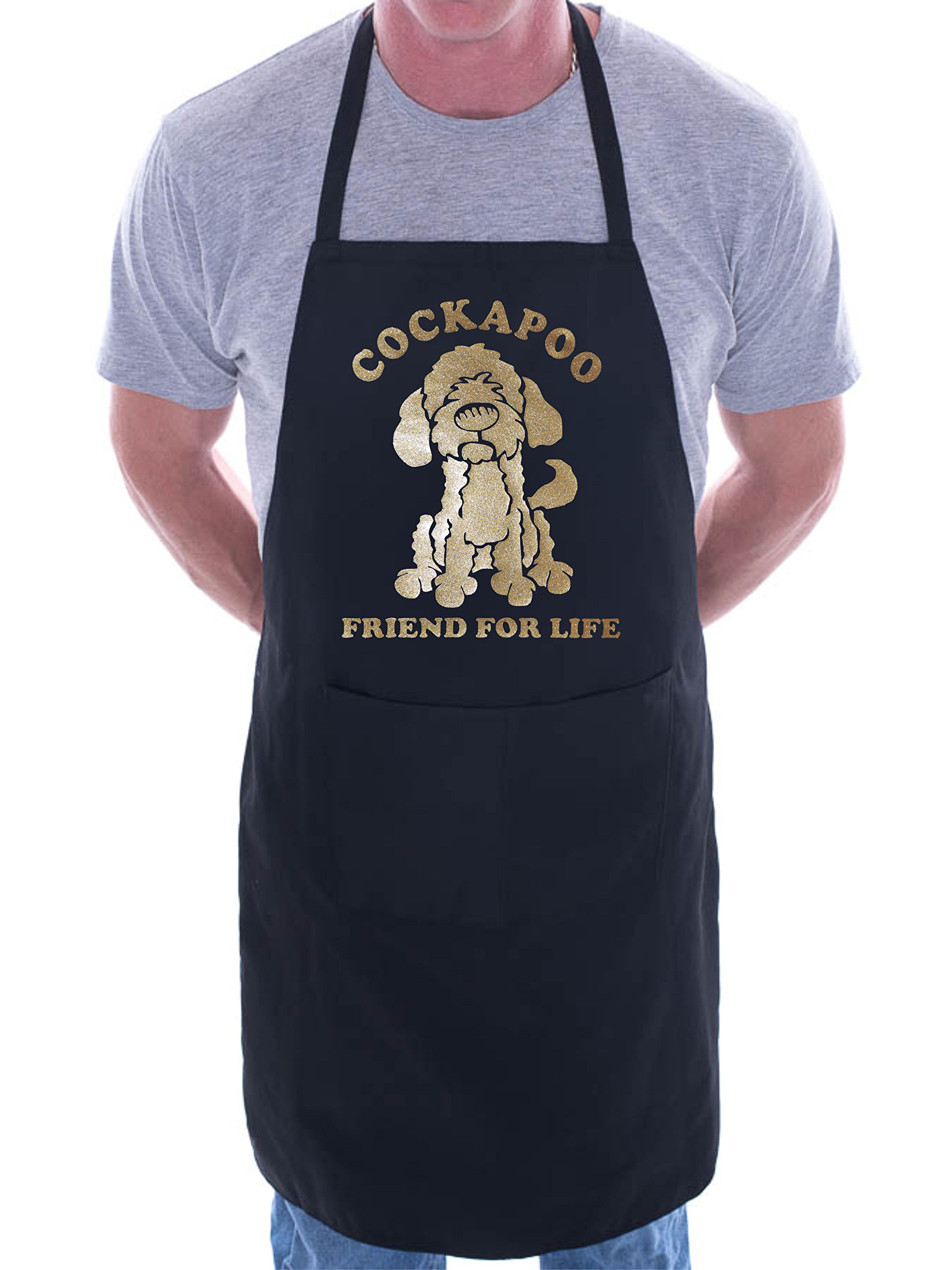 Print4u Men's Black Cockapoo Dog Lover Gift Bbq Cooking Funny Novelty Apron