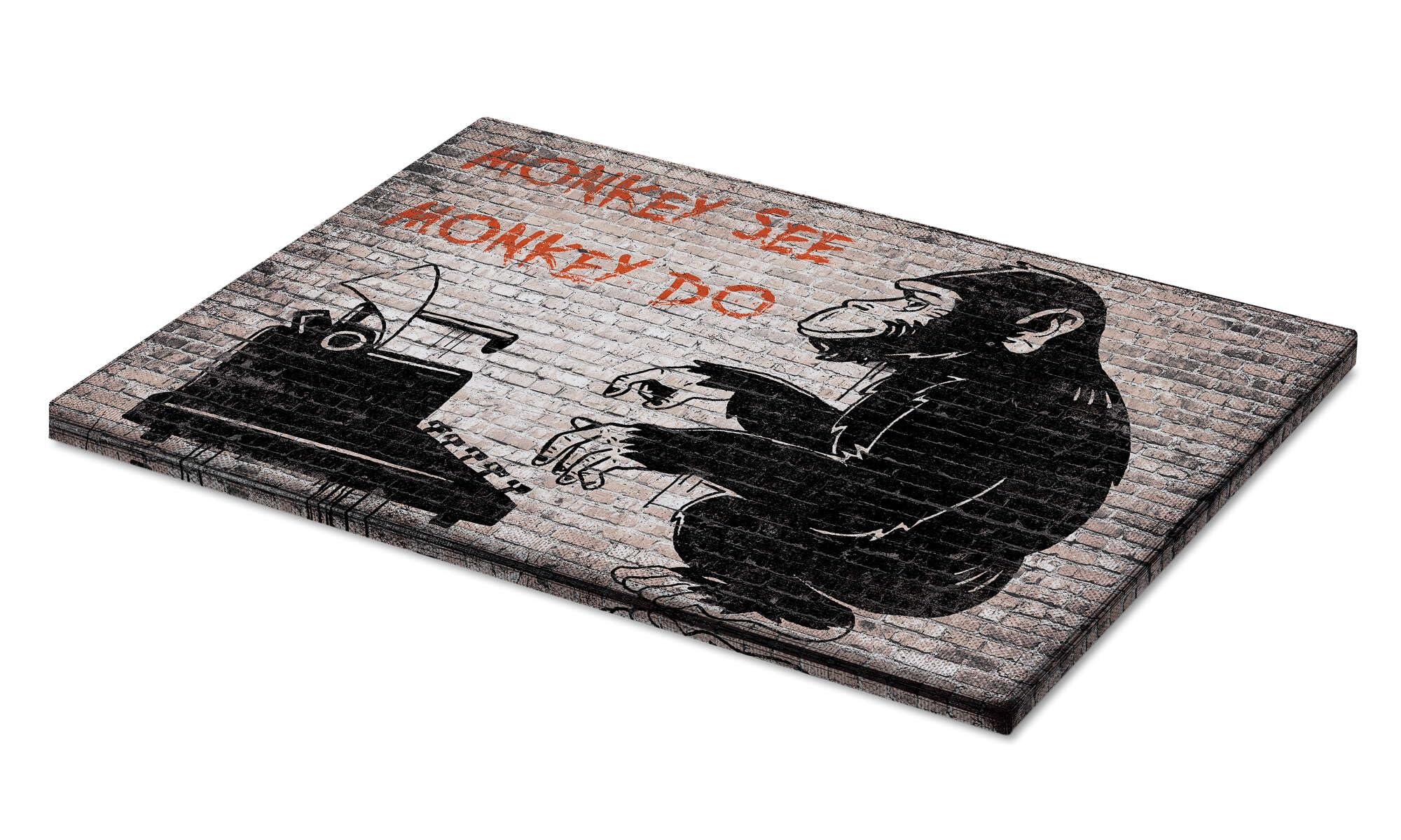 Posterlounge Banksy - Monkey See Monkey Do Lienzo
